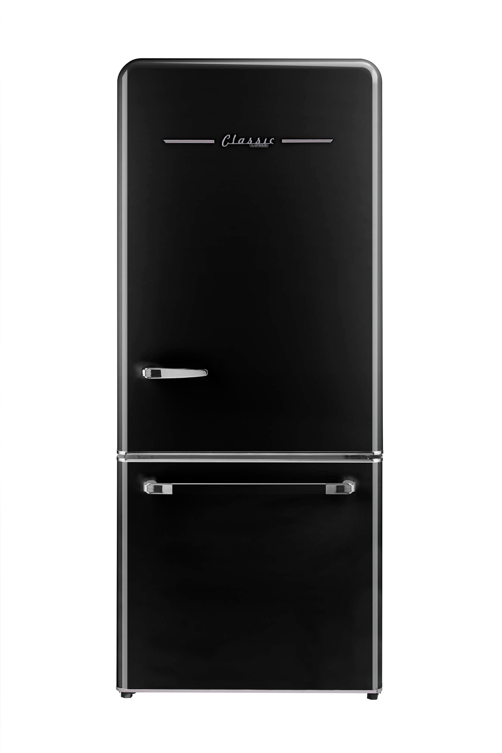 Refrigerador Único Clásico Retro de Profundidad de Mostrador de 17.7 pies cúbicos con Fabricador de Hielo (Negro Medianoche) Certificado ENERGY STAR UGP-510L B AC