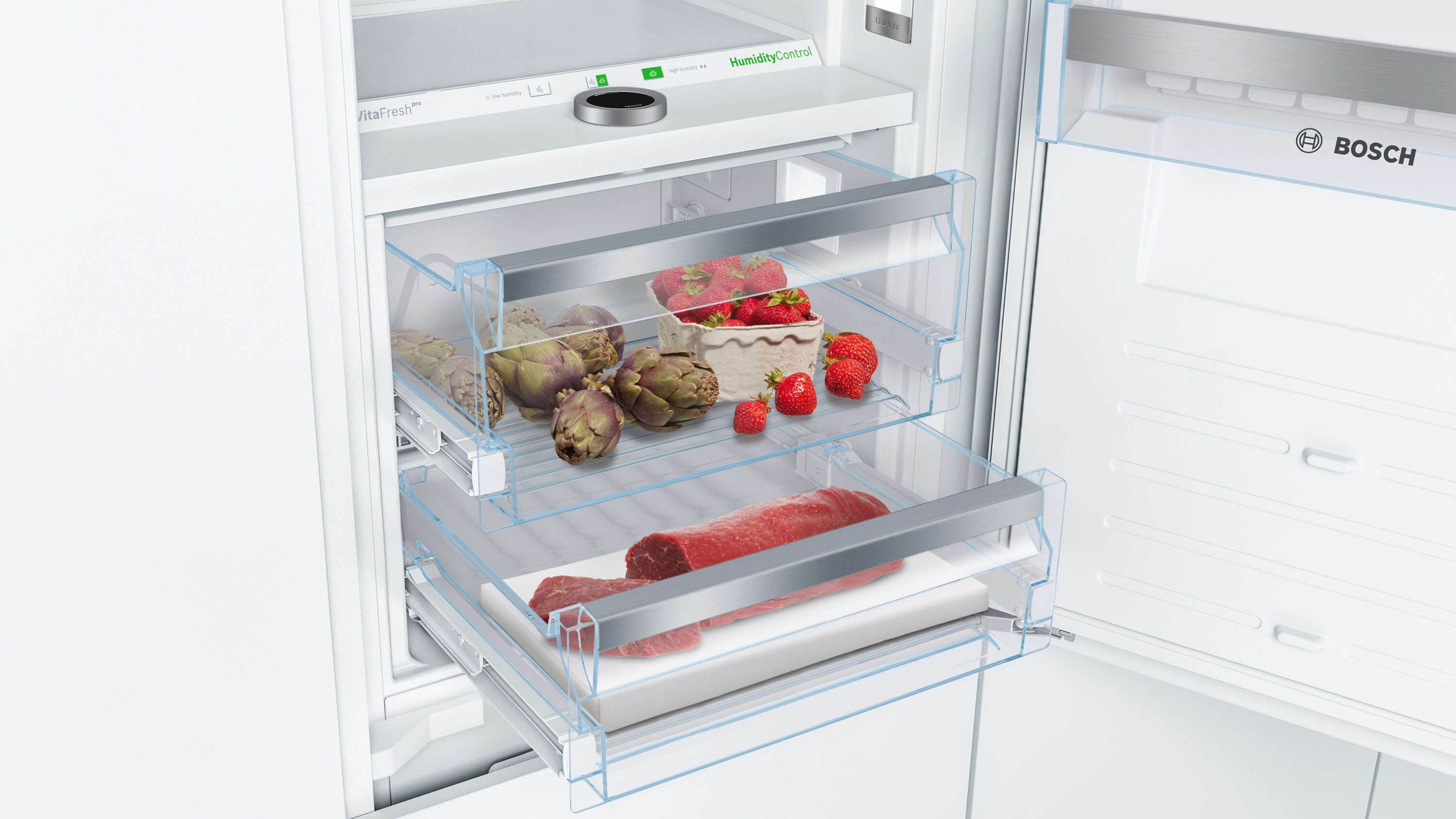 Refrigerador empotrado de fondo con congelador inferior de panel personalizado de la Serie 800 Bosch con conectividad Home Connect de 9 pies cúbicos (listo para panel) Certificado ENERGY STAR B09IB91NSP