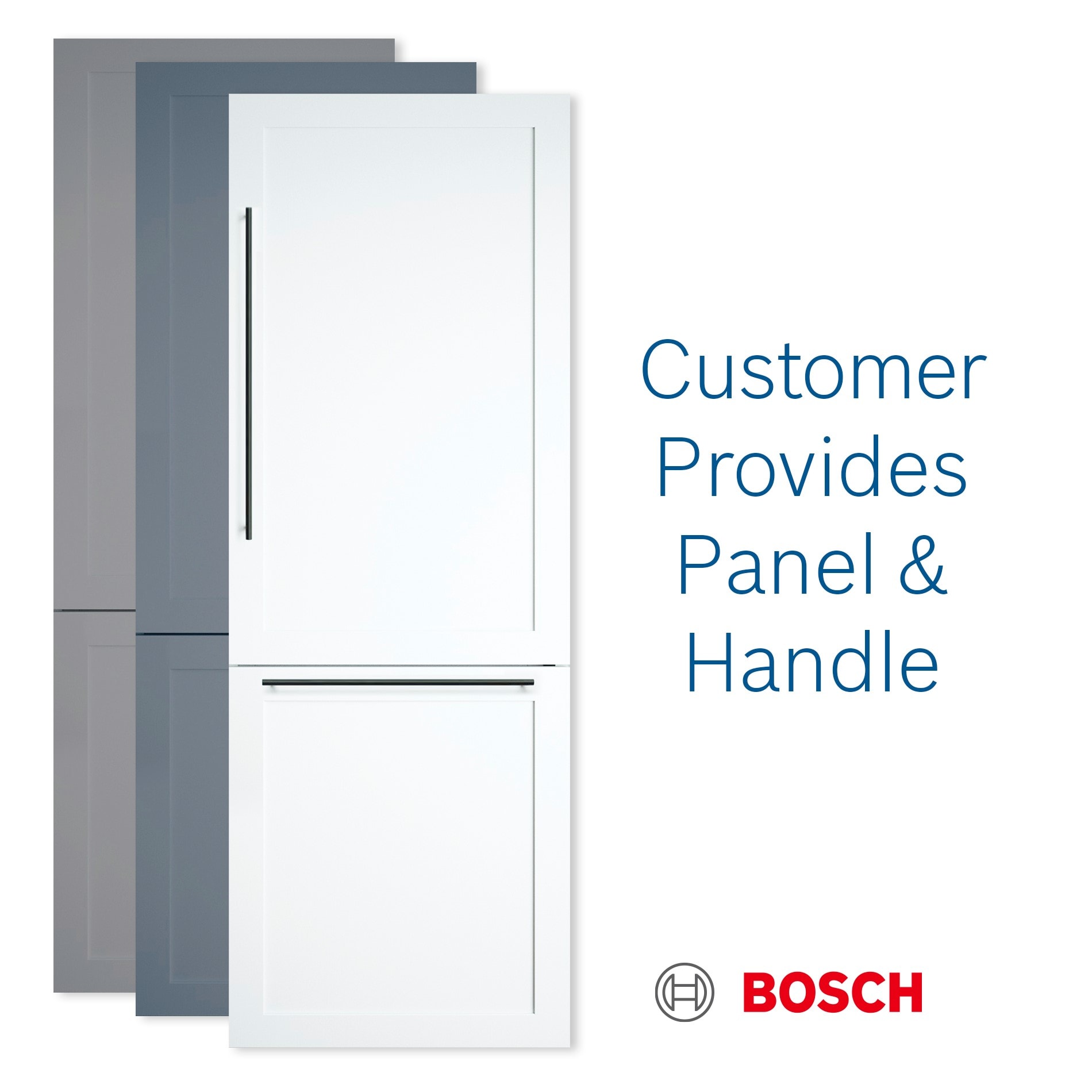 Refrigerador empotrado de fondo con congelador inferior de panel personalizado de la Serie 800 Bosch con conectividad Home Connect de 9 pies cúbicos (listo para panel) Certificado ENERGY STAR B09IB91NSP