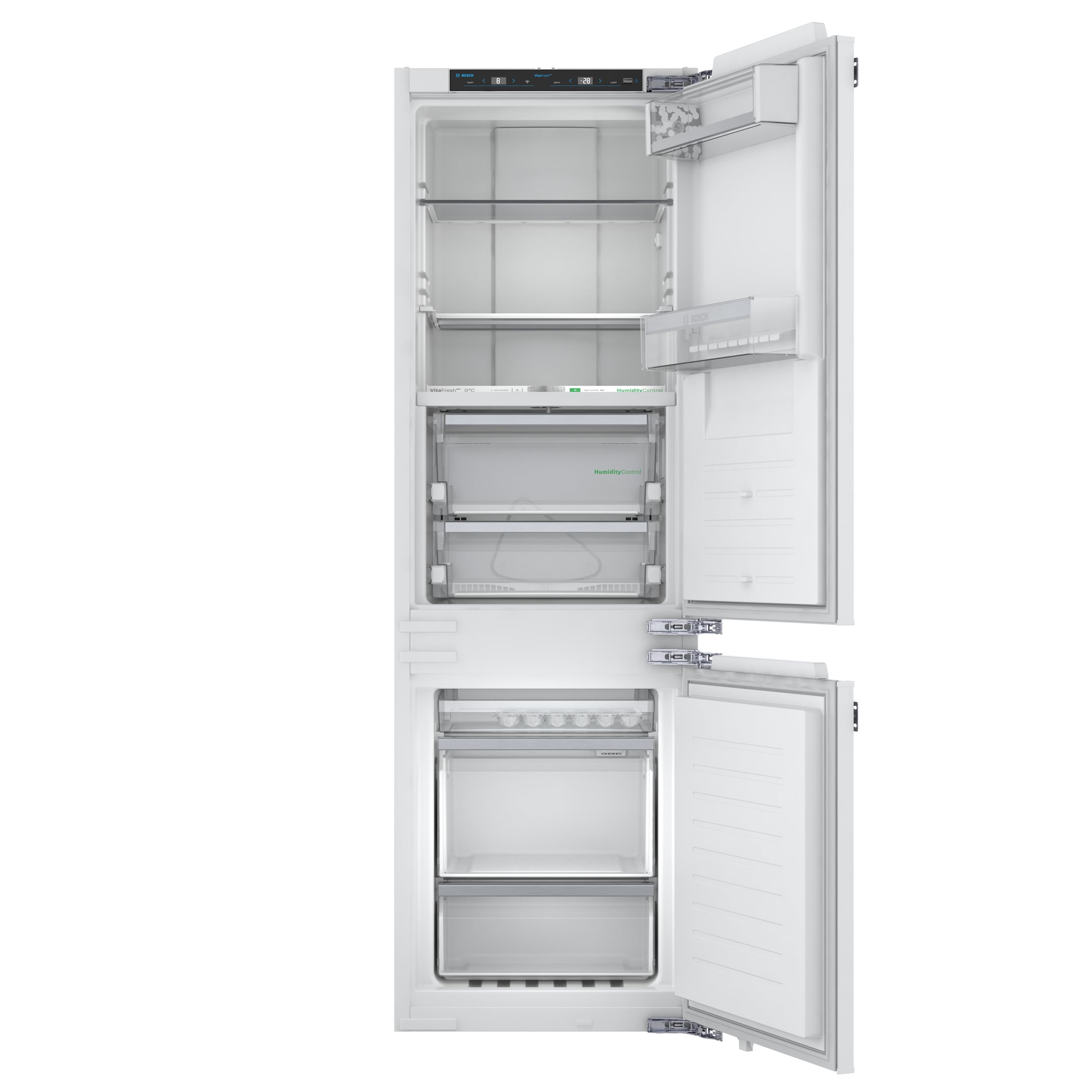 Refrigerador empotrado de fondo con congelador inferior de panel personalizado de la Serie 800 Bosch con conectividad Home Connect de 9 pies cúbicos (listo para panel) Certificado ENERGY STAR B09IB91NSP
