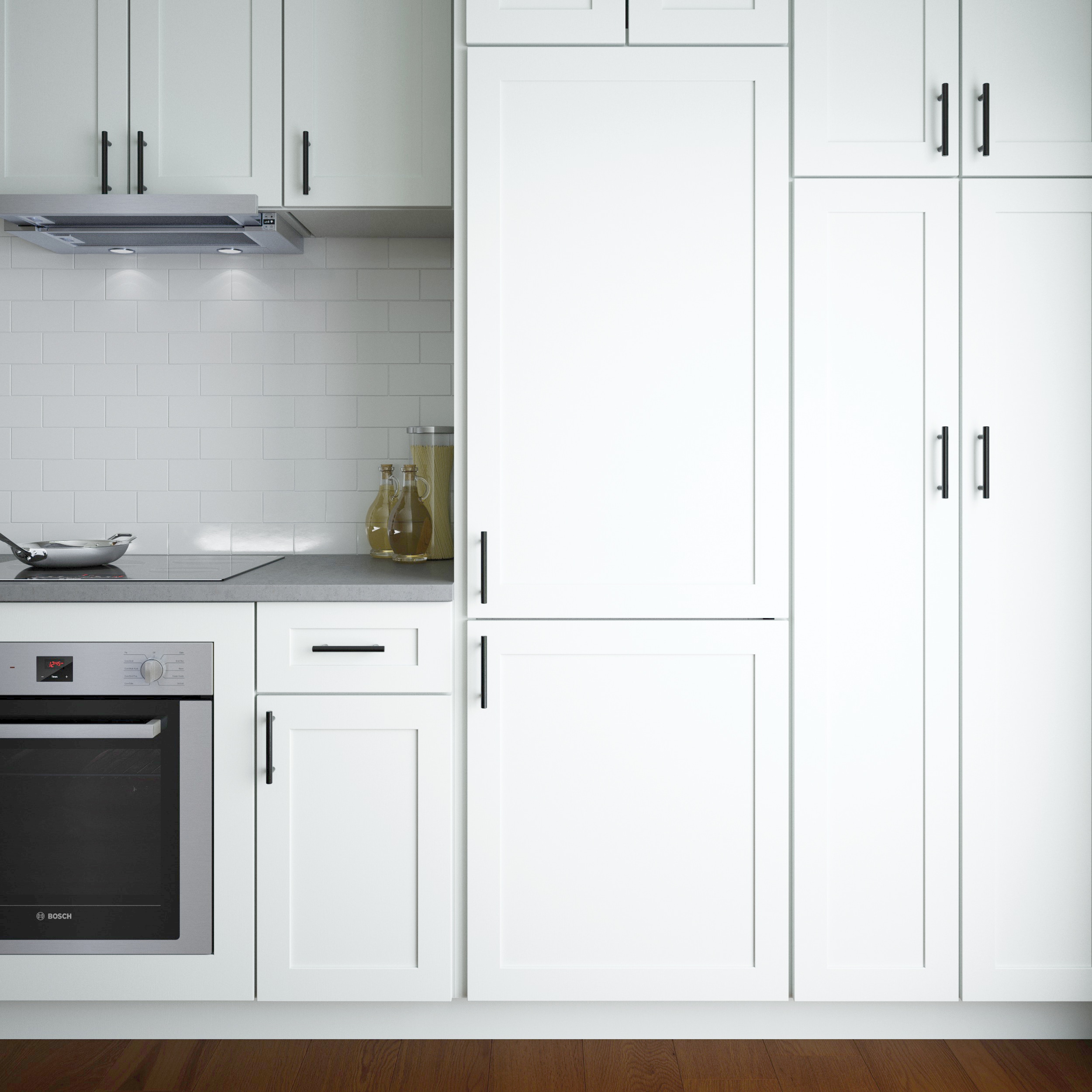 Refrigerador empotrado de fondo con congelador inferior de panel personalizado de la Serie 800 Bosch con conectividad Home Connect de 9 pies cúbicos (listo para panel) Certificado ENERGY STAR B09IB91NSP