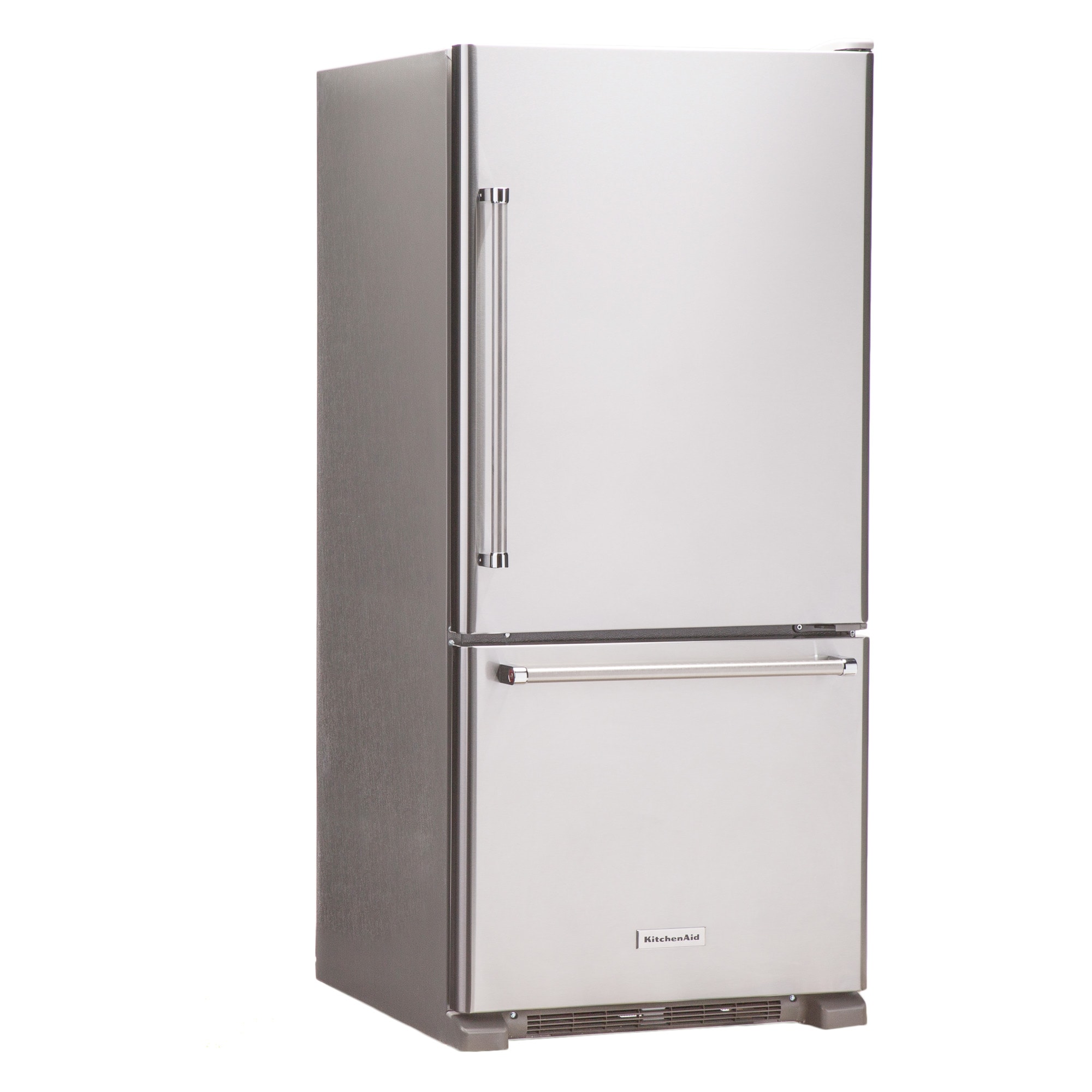 Refrigerador de fondo con congelador estándar de 18.67 pies cúbicos de KitchenAid, fabricante de hielo opcional (se vende por separado) (Acero inoxidable) Certificado ENERGY STAR KRBR109ESS