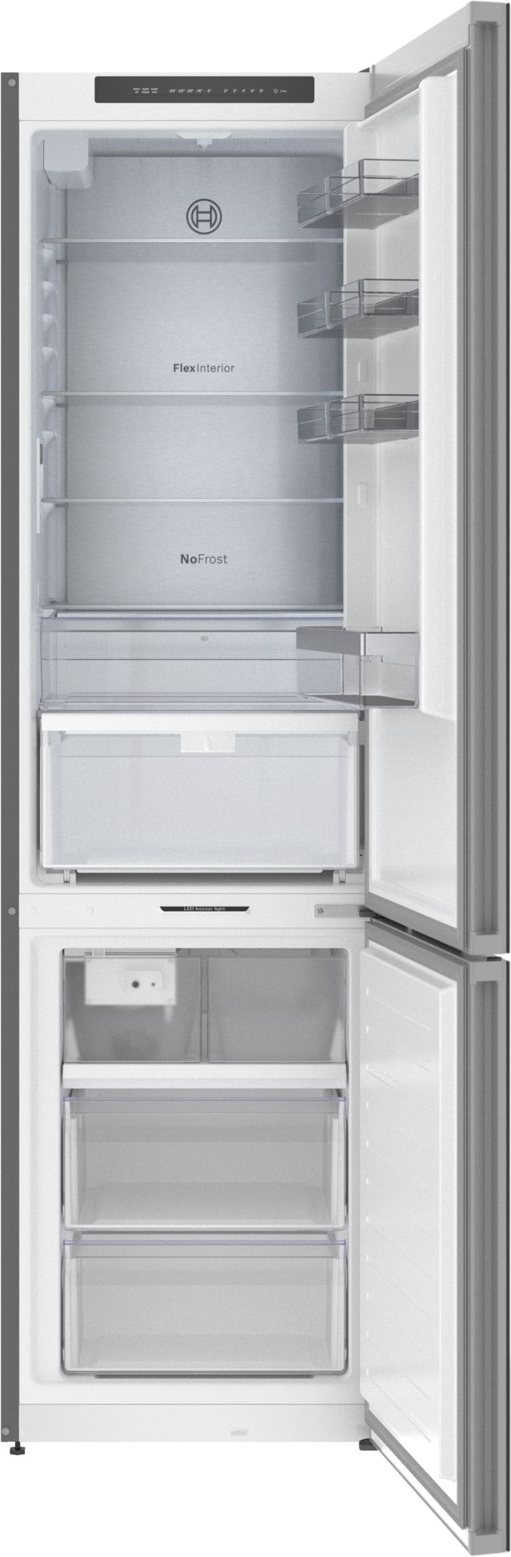 Refrigerador empotrable Bosch Serie 800 de 13 pies cúbicos con congelador inferior y fabricador de hielo (negro) certificado ENERGY STAR