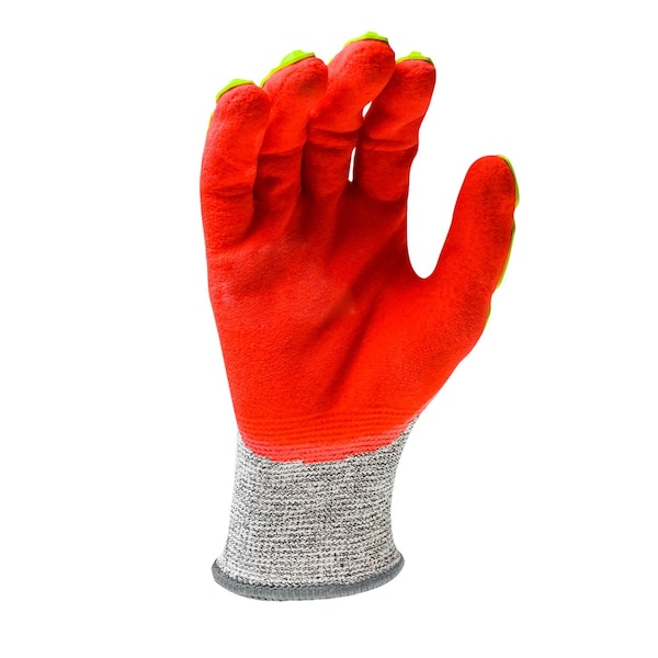 Guantes recubiertos de impacto resistentes al corte Radians Hi-Vis, Nivel de corte A5, Gris, Talla L - RWG603L
