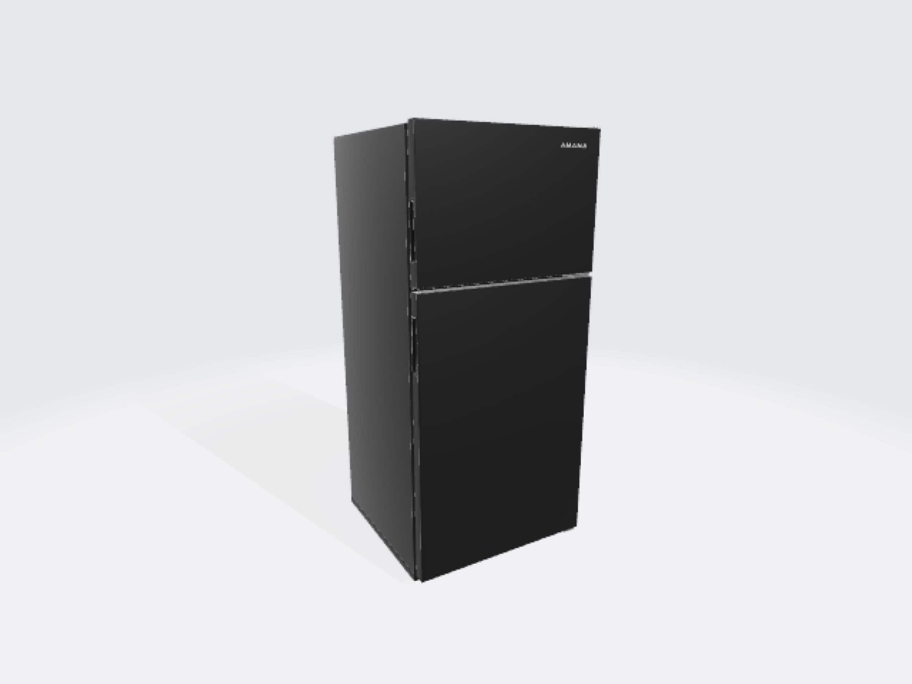 Refrigerador con congelador inferior de profundidad estándar de 18.6 pies cúbicos Amana, con opción de fabricador de hielo (se vende por separado) (Negro) ABB1924BRB
