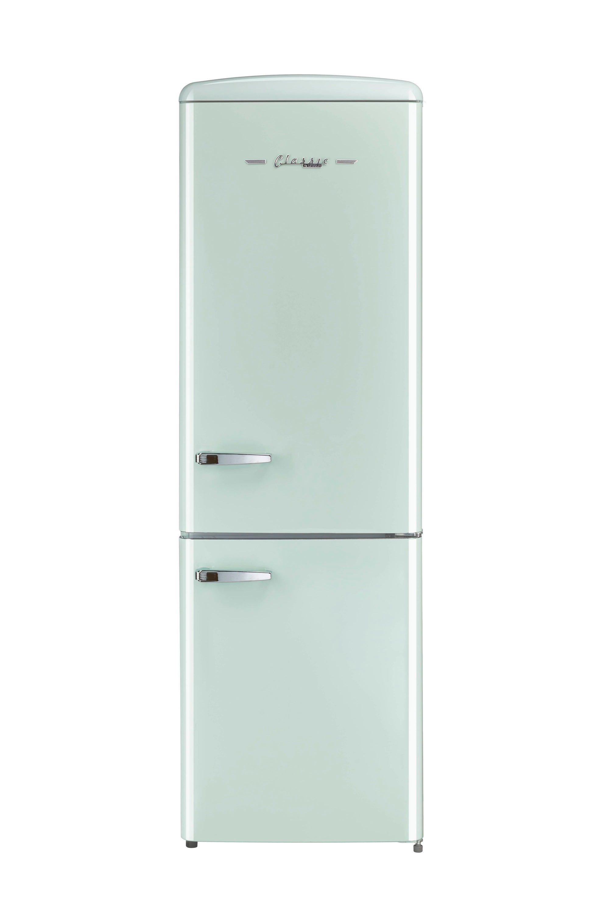 Refrigerador único clásico retro de 11.7 pies cúbicos con congelador inferior de profundidad de mostrador en verde menta veraniego (certificado ENERGY STAR) UGP-330L LG AC