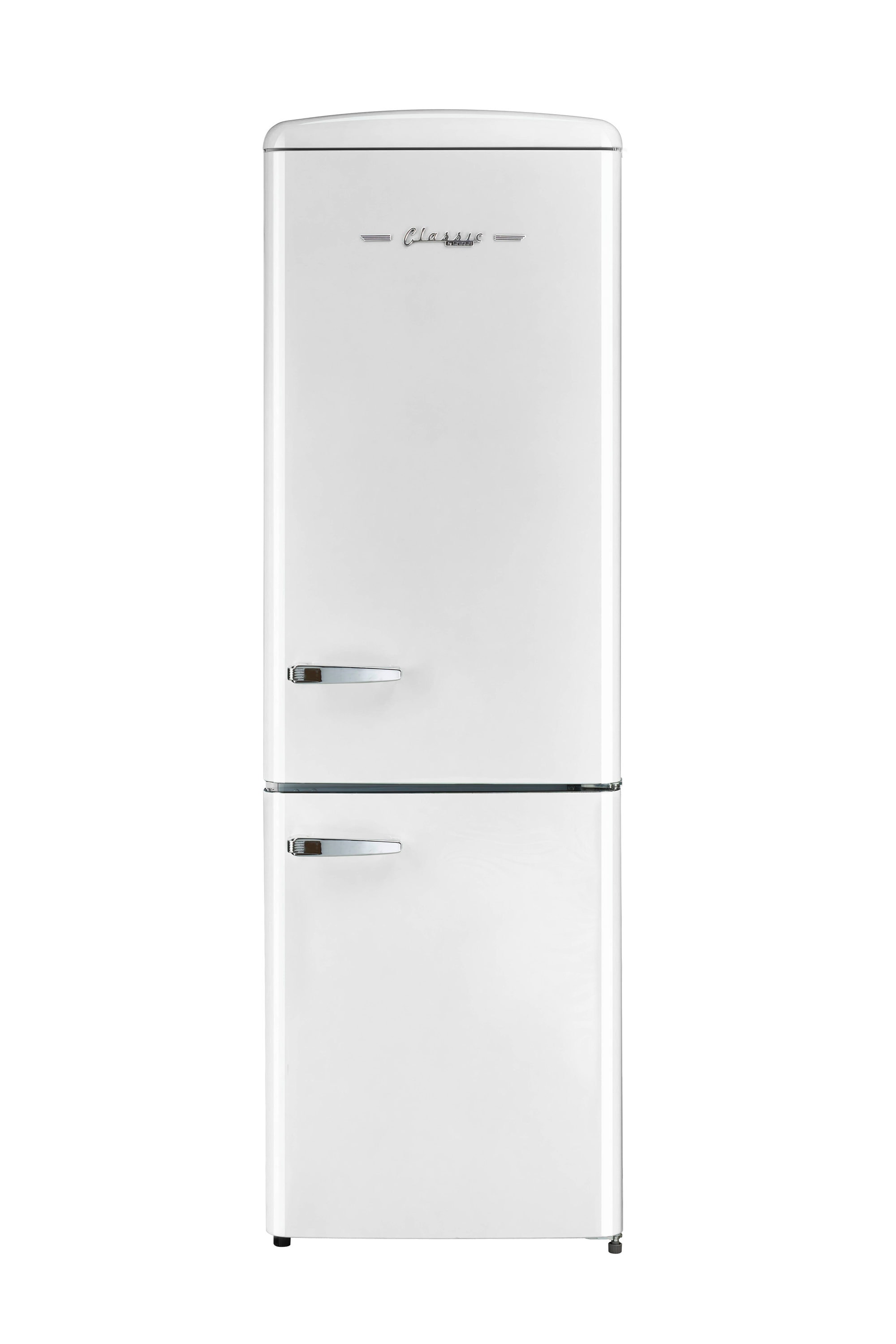 Refrigerador Retro Clásico ÚNICO de 11.7 pies cúbicos con congelador inferior de profundidad de mostrador en color Malvavisco Blanco - Certificado ENERGY STAR UGP-330L W AC