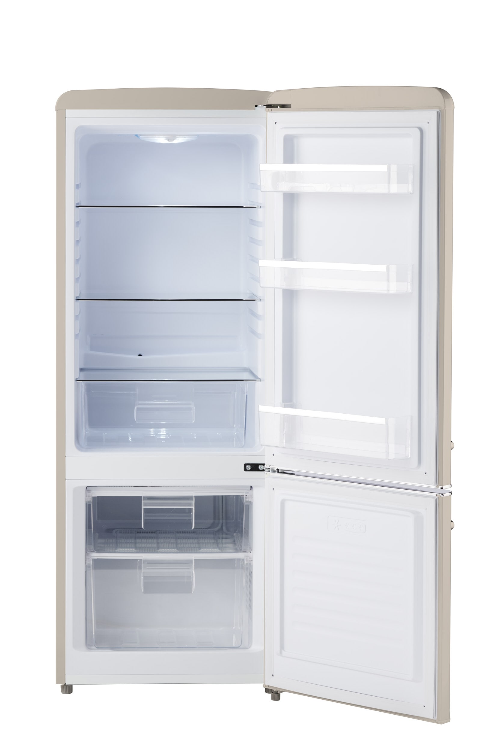 Refrigerador de fondo congelador estándar de 7 pies cúbicos en Butter cream retro iio FF1, certificado ENERGY STAR - MRB192-07IOBC