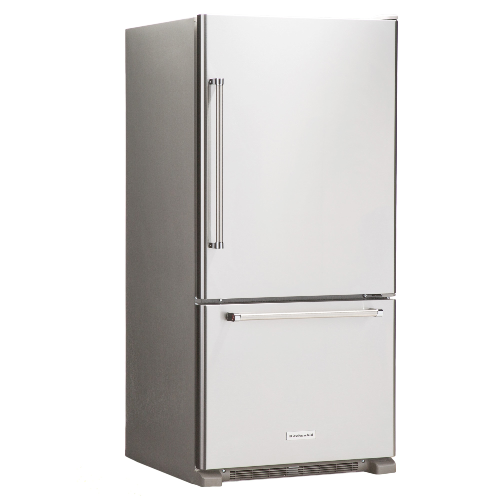 Refrigerador estándar de profunidad con congelador inferior de 22.07 pies cúbicos de KitchenAid con opción de fabricador de hielo (se vende por separado) (Acero inoxidable) Certificación ENERGY STAR KRBR102ESS
