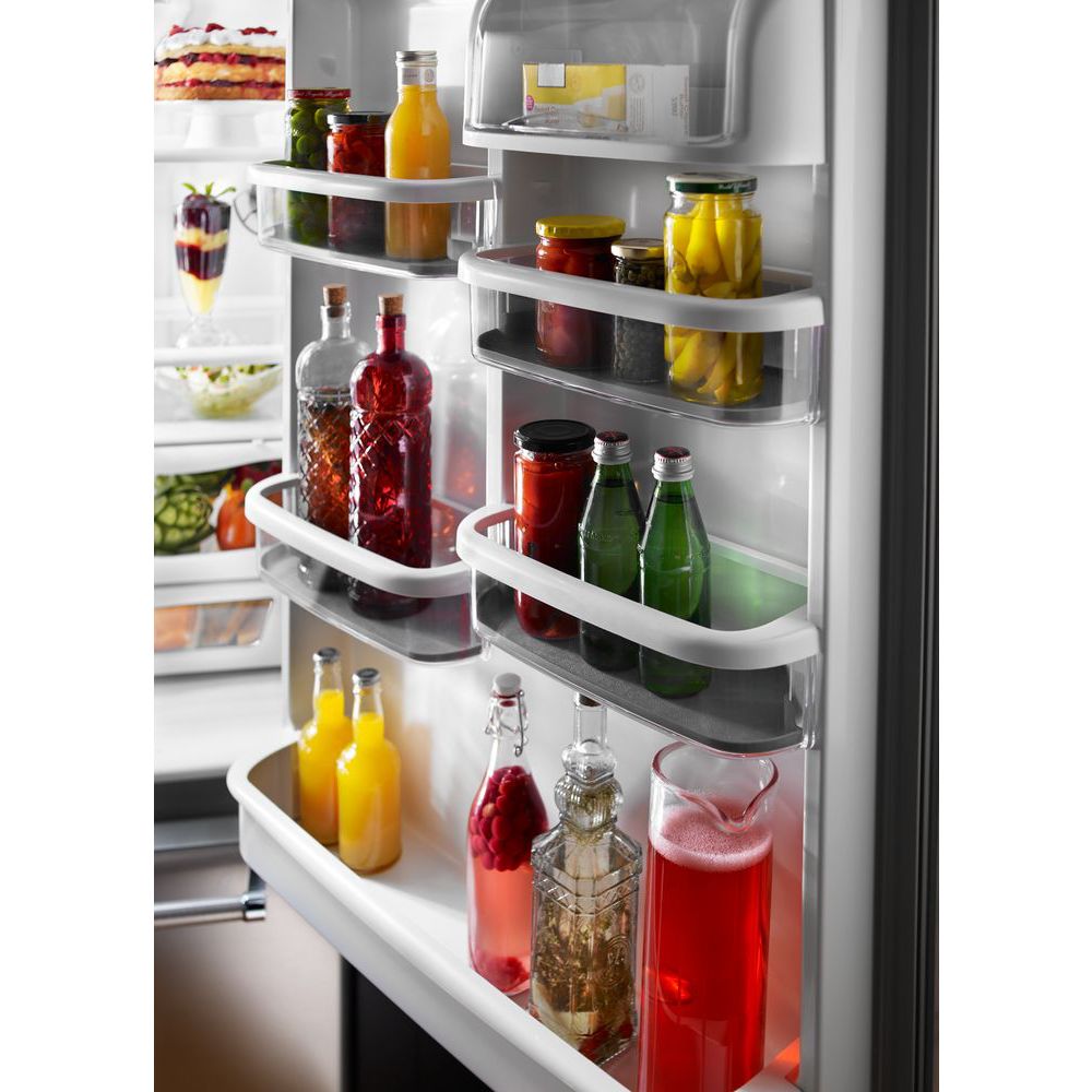 Refrigerador estándar de profunidad con congelador inferior de 22.07 pies cúbicos de KitchenAid con opción de fabricador de hielo (se vende por separado) (Acero inoxidable) Certificación ENERGY STAR KRBR102ESS