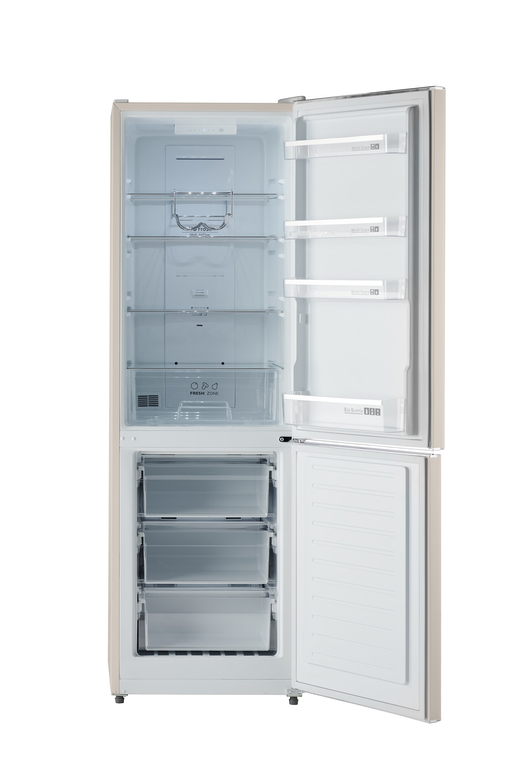 Refrigerador Retro-Mod RM1 de 11 pies cúbicos con congelador en la parte inferior de profundidad estándar en color crema (certificado ENERGY STAR)