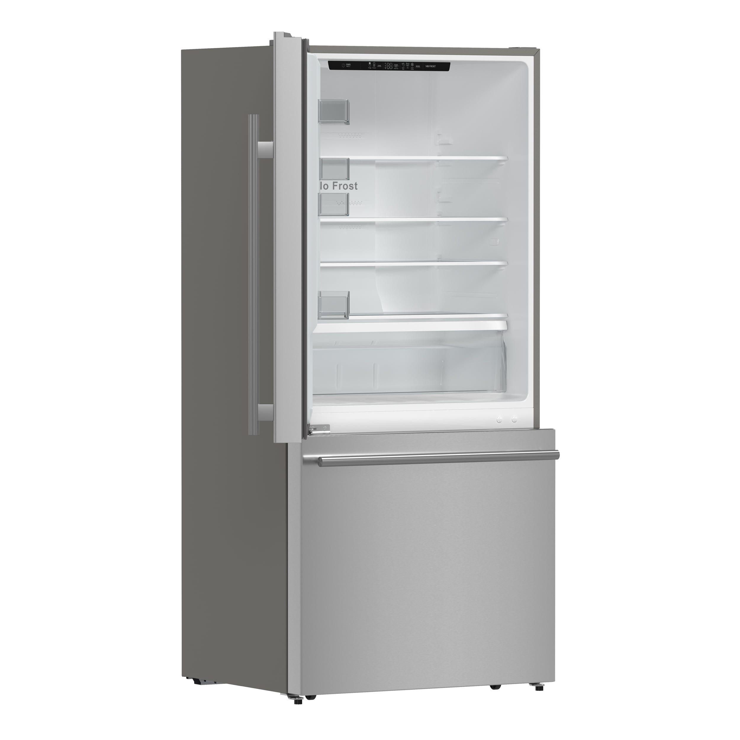 Refrigerador de fondo congelador de acero inoxidable FORNO Milano Espresso de 17.2 pies cúbicos con dispensador de hielo - Certificado ENERGY STAR