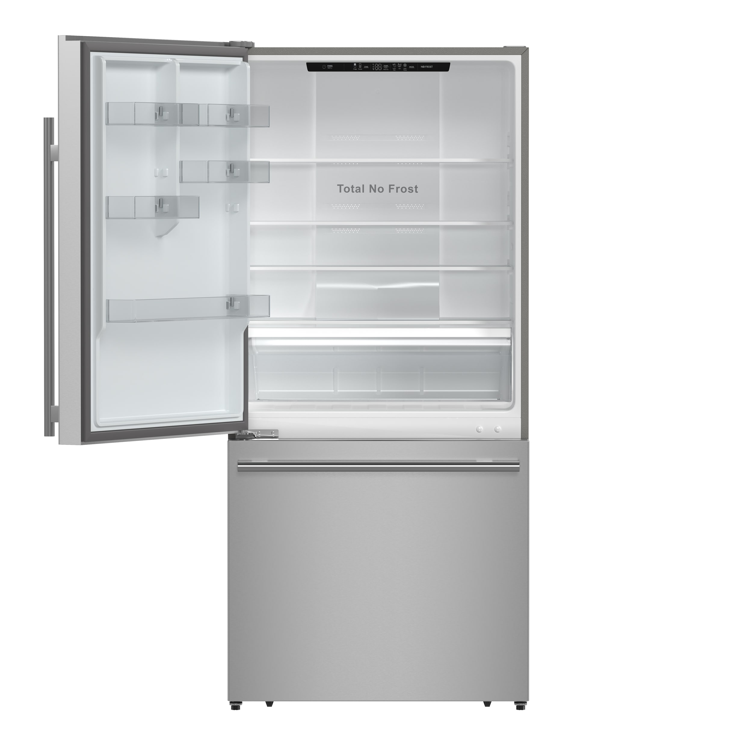 Refrigerador de fondo congelador de acero inoxidable FORNO Milano Espresso de 17.2 pies cúbicos con dispensador de hielo - Certificado ENERGY STAR