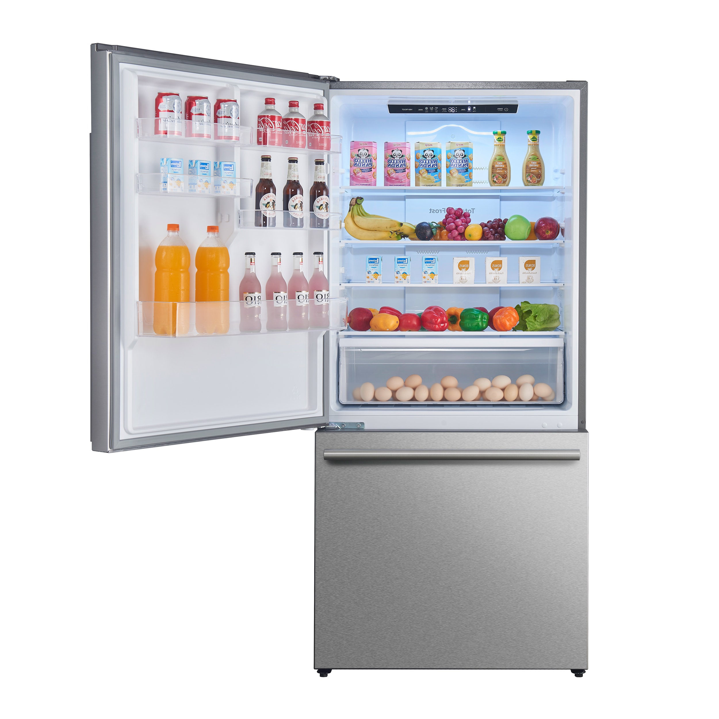 Refrigerador de fondo congelador de acero inoxidable FORNO Milano Espresso de 17.2 pies cúbicos con dispensador de hielo - Certificado ENERGY STAR