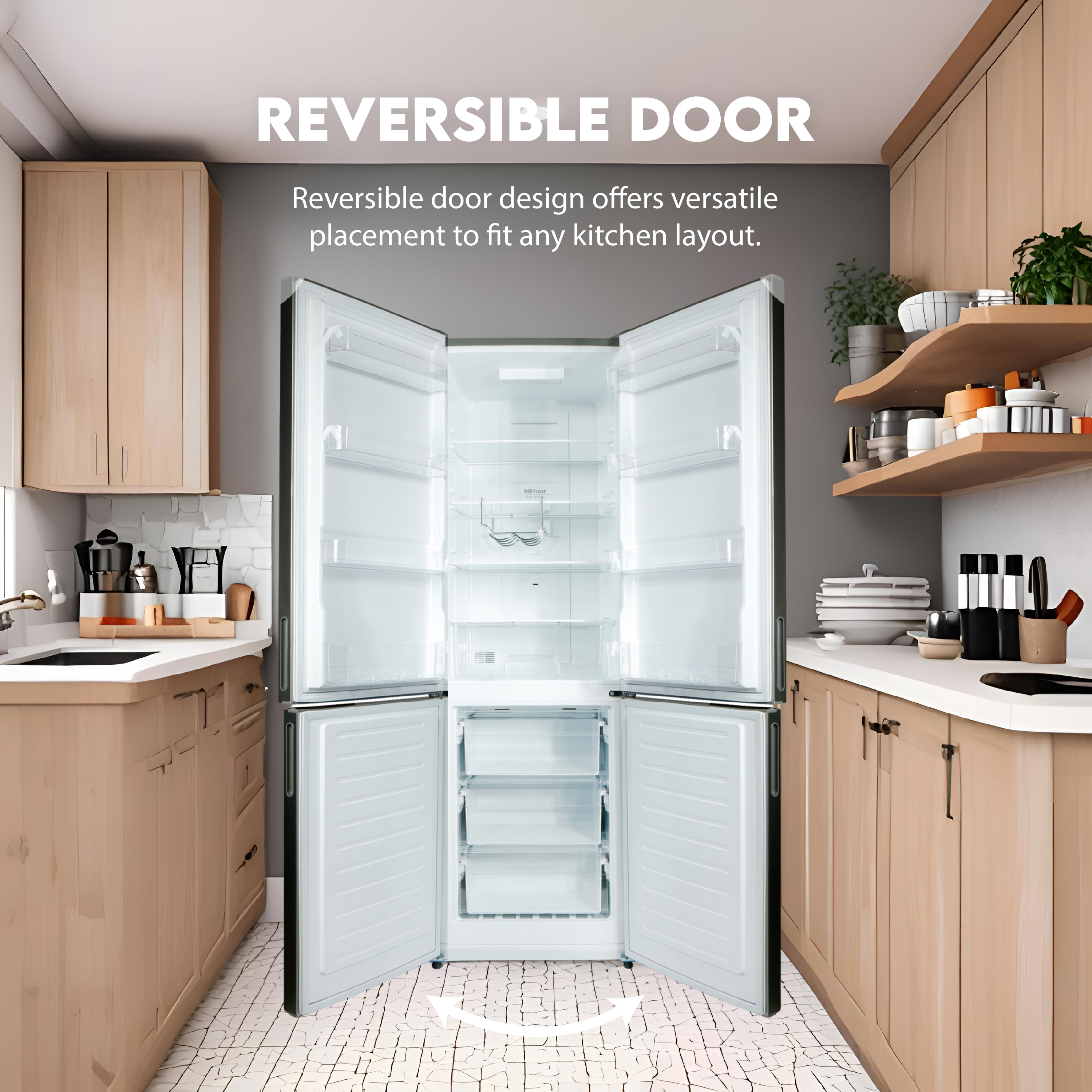 Refrigerador Bottom-Freezer de 10.8 pies cúbicos de Acero Inoxidable, Listo para el Garage, Certificado ENERGY STAR de Equator Advanced Appliances