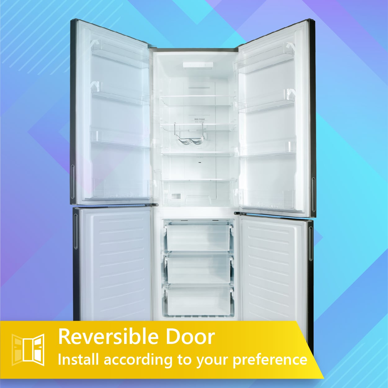 Refrigerador Bottom-Freezer de 10.8 pies cúbicos de Acero Inoxidable, Listo para el Garage, Certificado ENERGY STAR de Equator Advanced Appliances