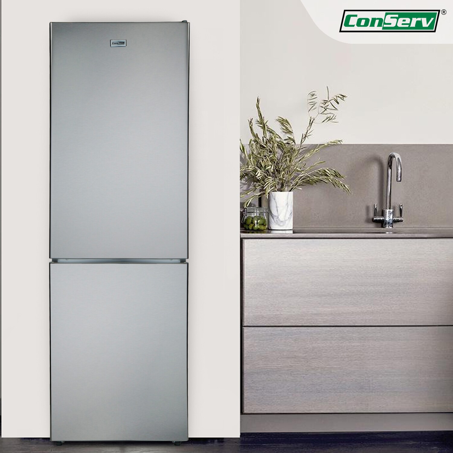 Refrigerador Bottom-Freezer de 10.8 pies cúbicos de Acero Inoxidable, Listo para el Garage, Certificado ENERGY STAR de Equator Advanced Appliances