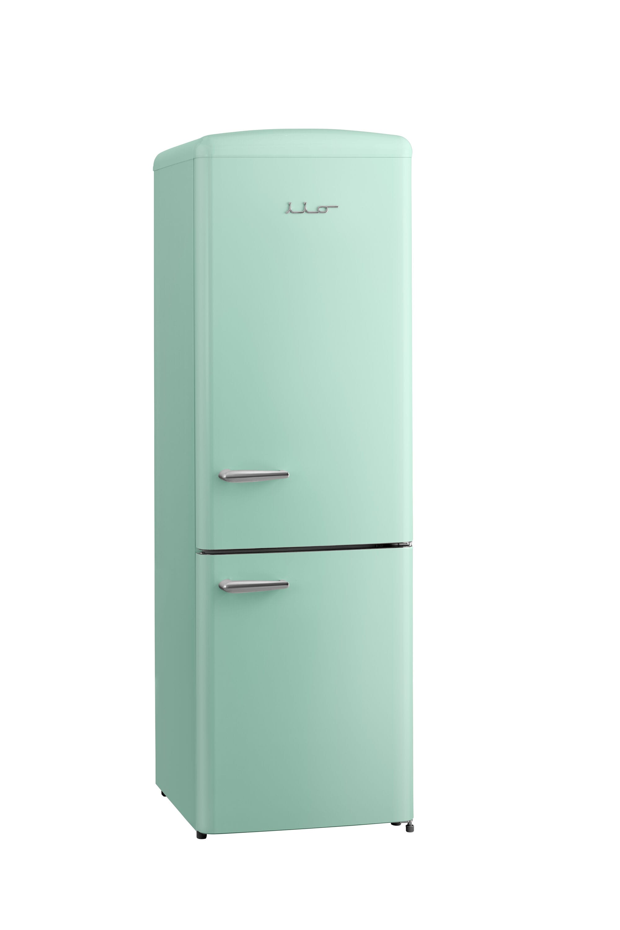 Refrigerador de fondo congelador estándar de 12 pies cúbicos en verde listo para el garaje con certificación ENERGY STAR.