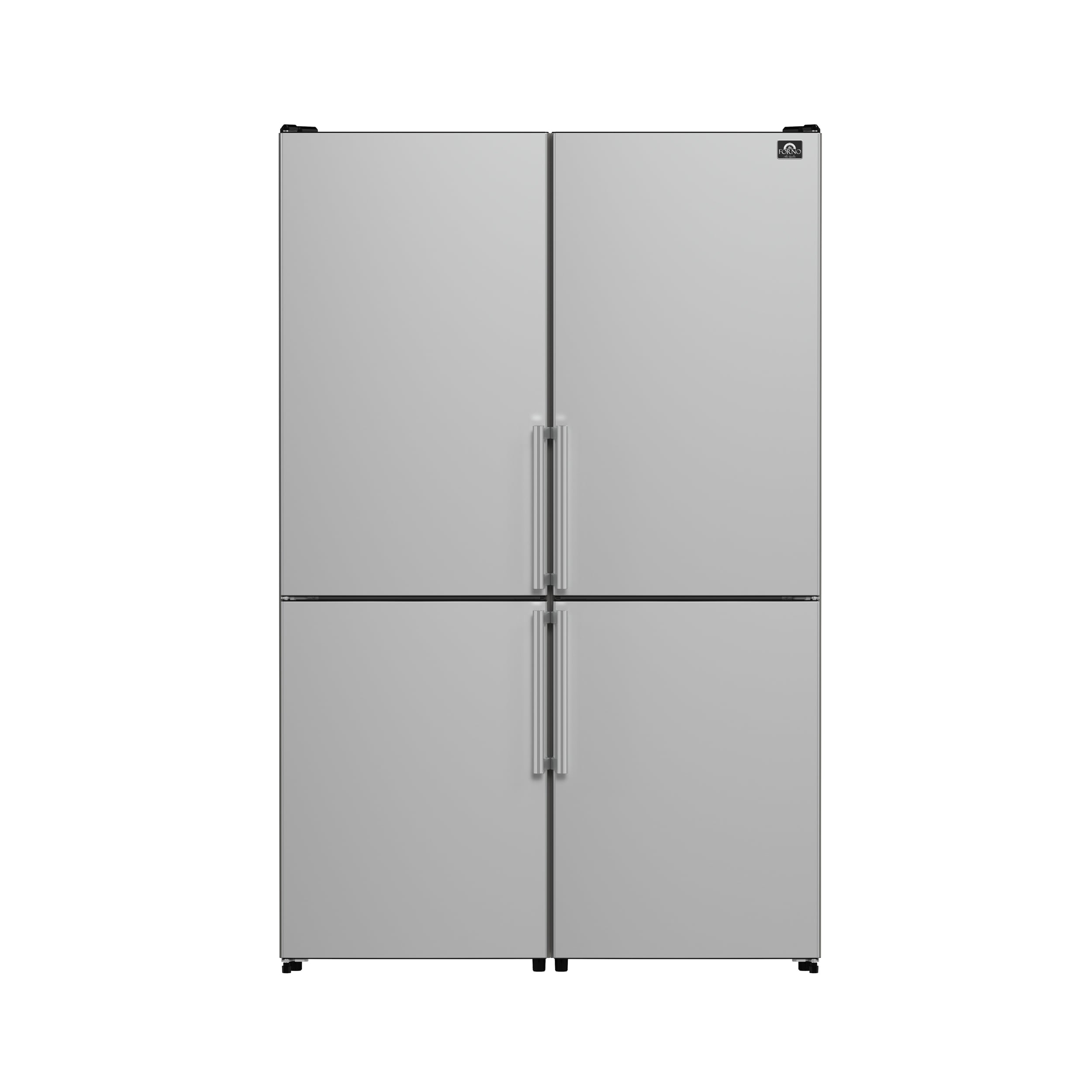 Refrigerador FORNO Guardia de 21.6 pies cúbicos de profundidad de mostrador con congelador inferior de acero inoxidable certificado ENERGY STAR FFFFD1778-48