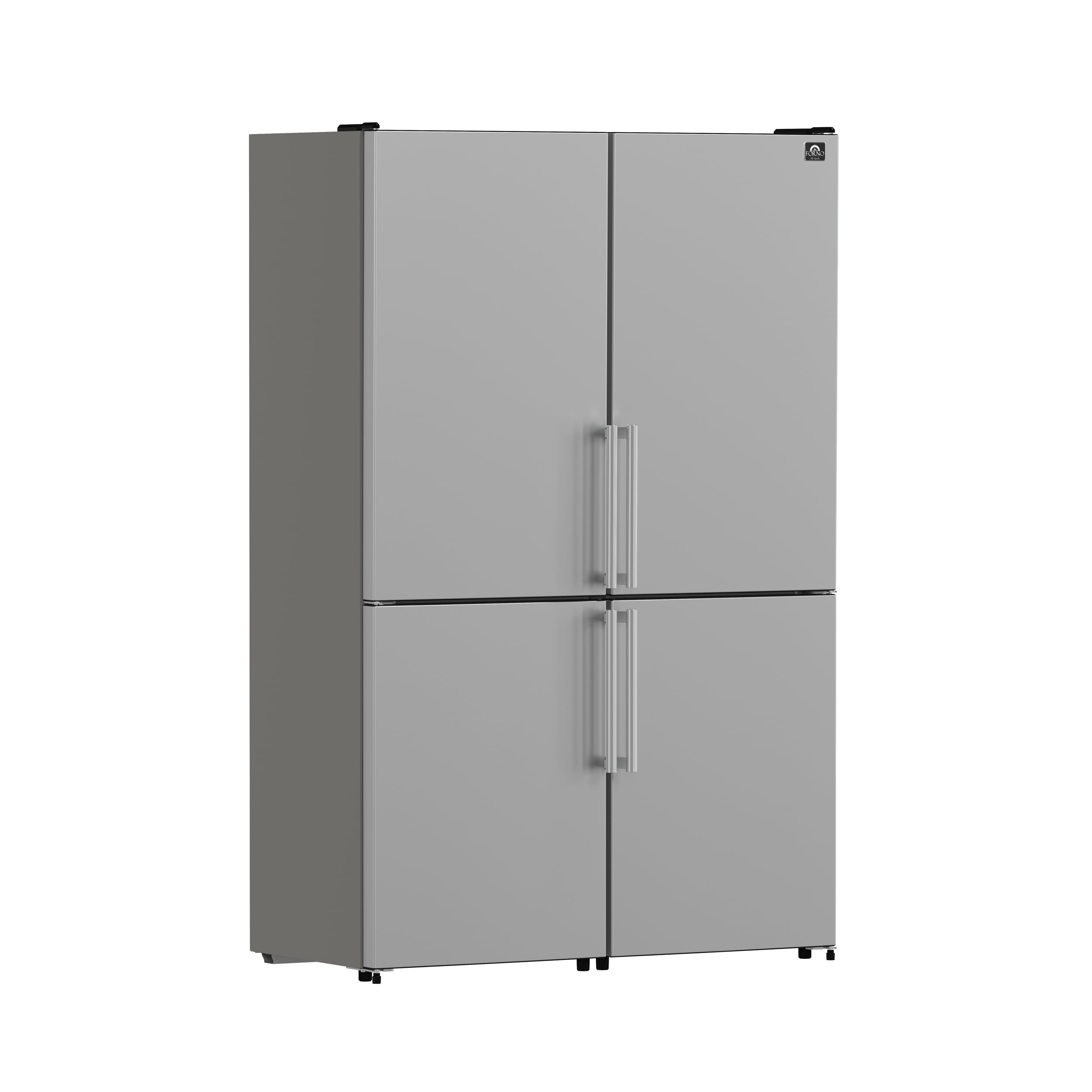 Refrigerador FORNO Guardia de 21.6 pies cúbicos de profundidad de mostrador con congelador inferior de acero inoxidable certificado ENERGY STAR FFFFD1778-48