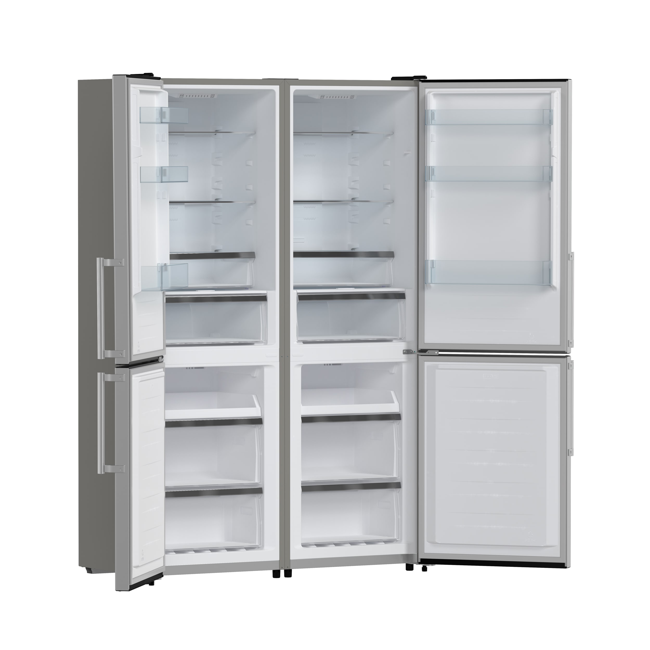 Refrigerador FORNO Guardia de 21.6 pies cúbicos de profundidad de mostrador con congelador inferior de acero inoxidable certificado ENERGY STAR FFFFD1778-48
