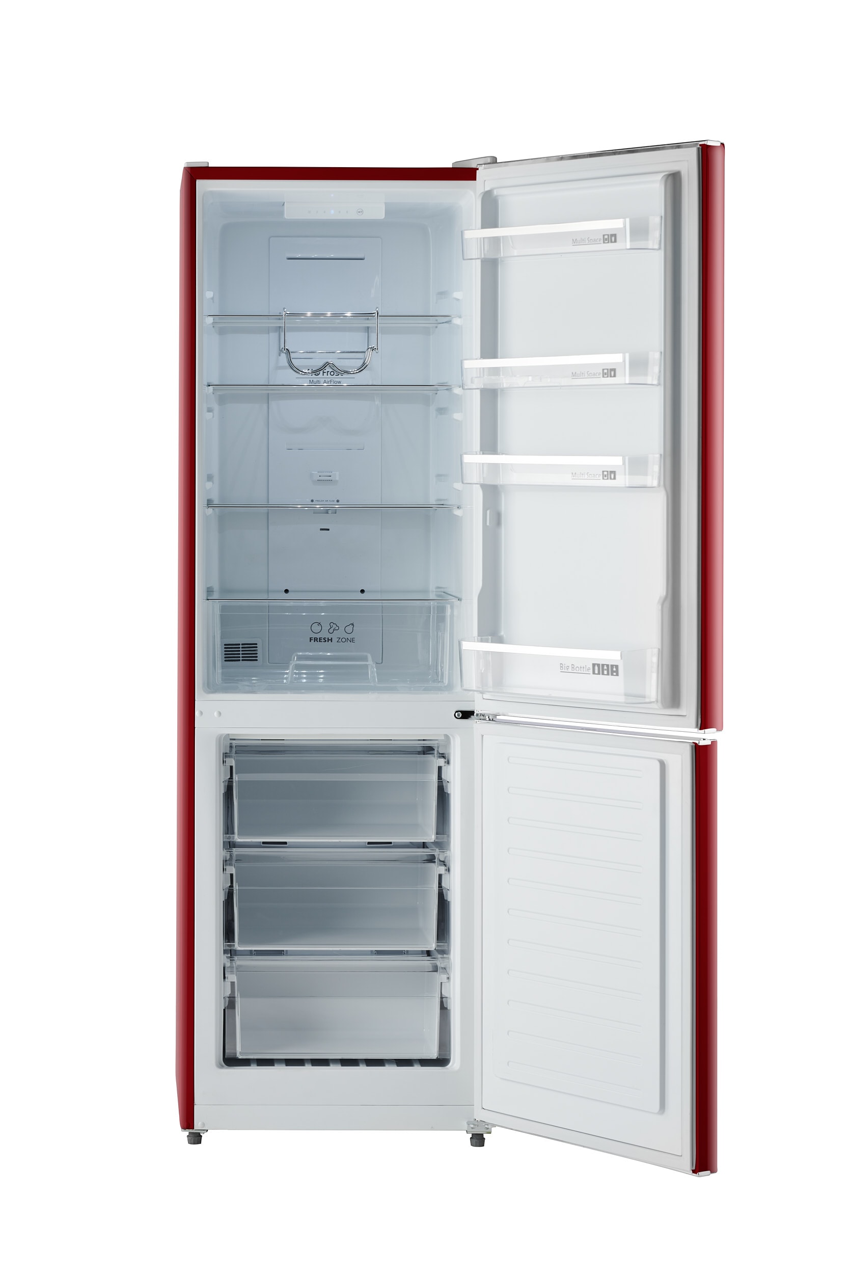 Refrigerador Retro-Mod RM1 de 11 pies cúbicos con congelador inferior de profundidad estándar en color vino tinto (certificación ENERGY STAR)