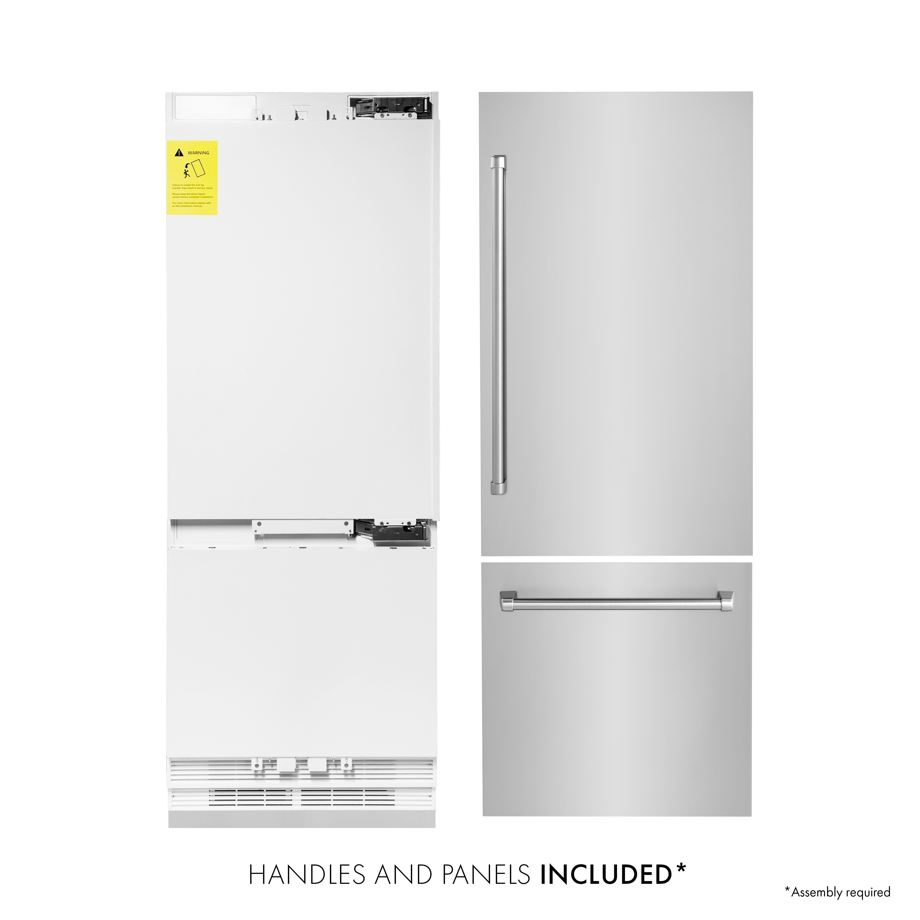 Refrigerador empotrado de fondo congelador de 16.1 pies cúbicos con fábrica de hielo (acero inoxidable) certificado por ENERGY STAR