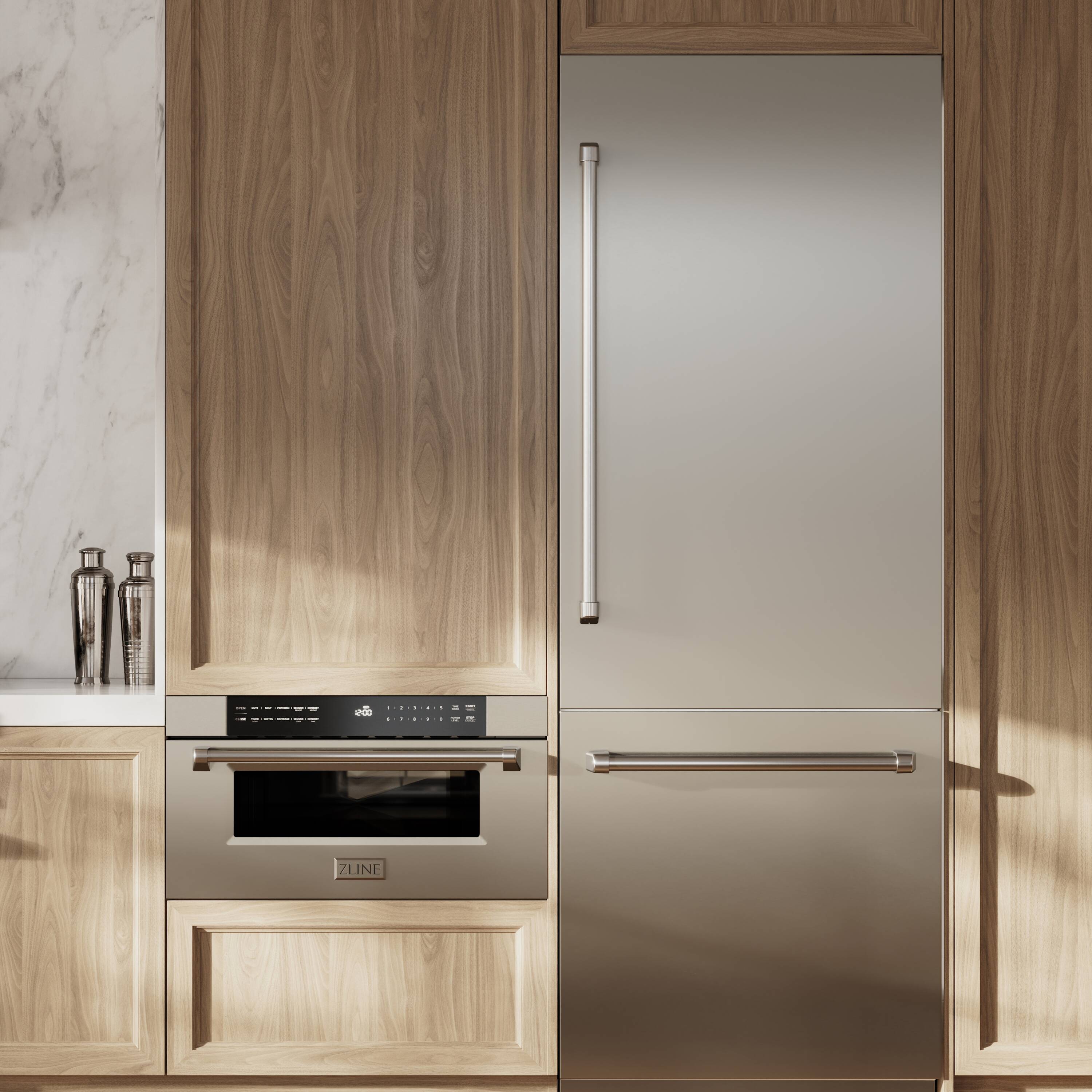 Refrigerador empotrado de fondo congelador de 16.1 pies cúbicos con fábrica de hielo (acero inoxidable) certificado por ENERGY STAR
