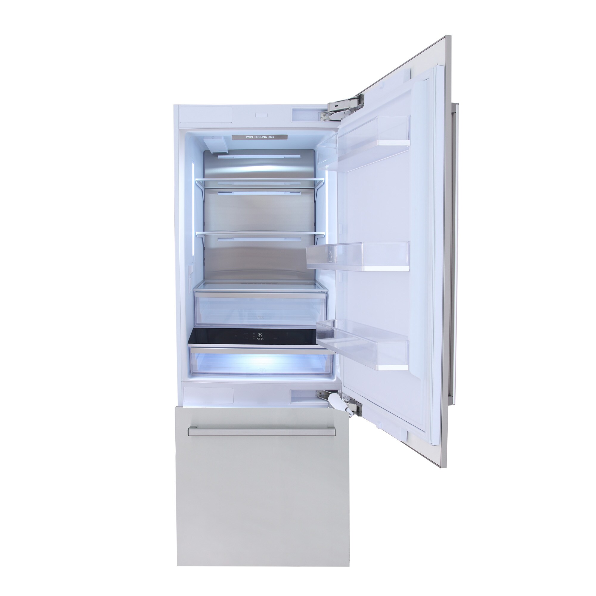Refrigerador empotrado de fondo congelador y hielera de 16 pies cúbicos de Kucht (blanco) certificado ENERGY STAR KR300SD