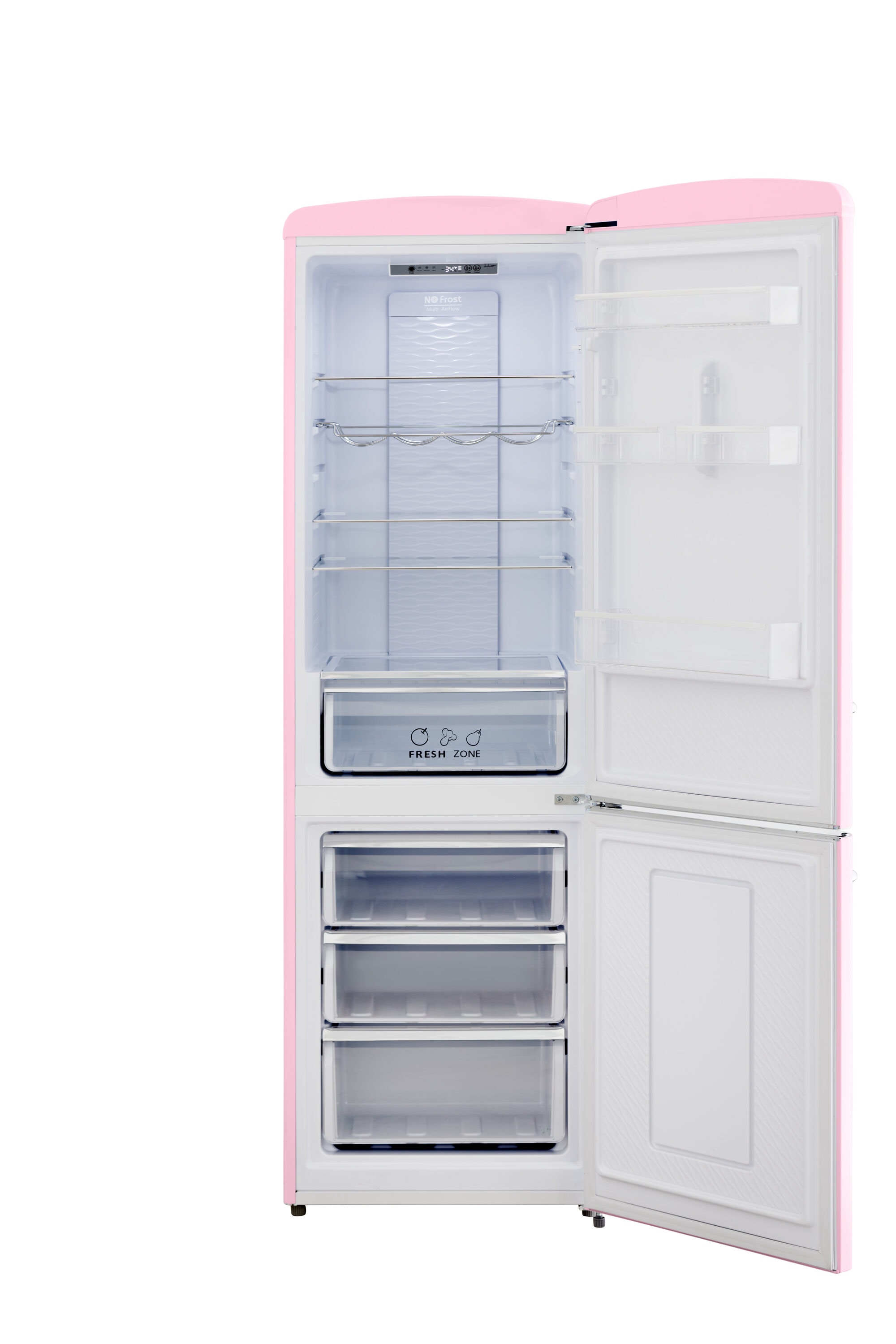 Refrigerador de fondo congelador estándar de 12 pies cúbicos color rosa listo para el garaje certificado ENERGY STAR (IIO-2412RP-R)