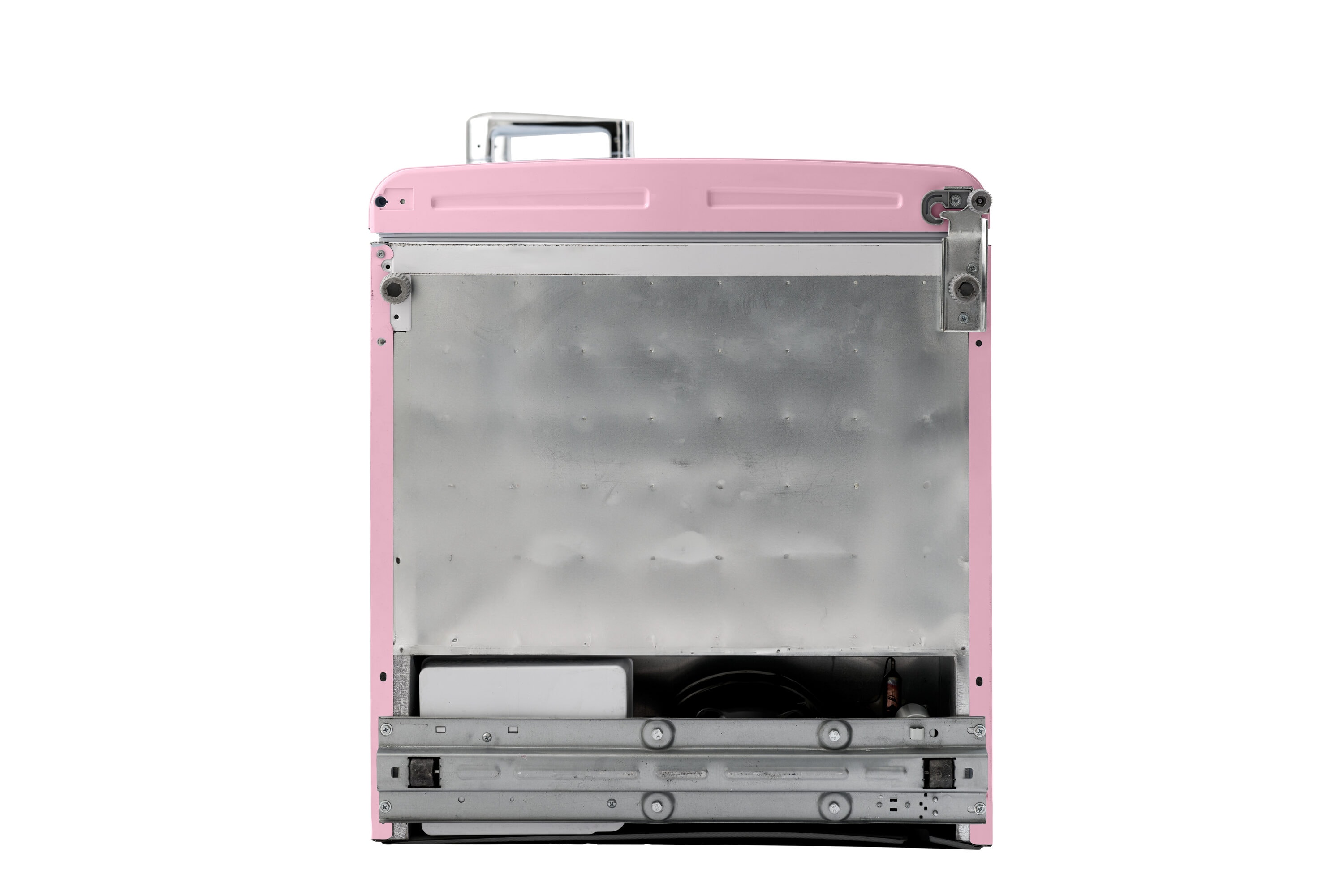 Refrigerador de fondo congelador estándar de 12 pies cúbicos color rosa listo para el garaje certificado ENERGY STAR (IIO-2412RP-R)