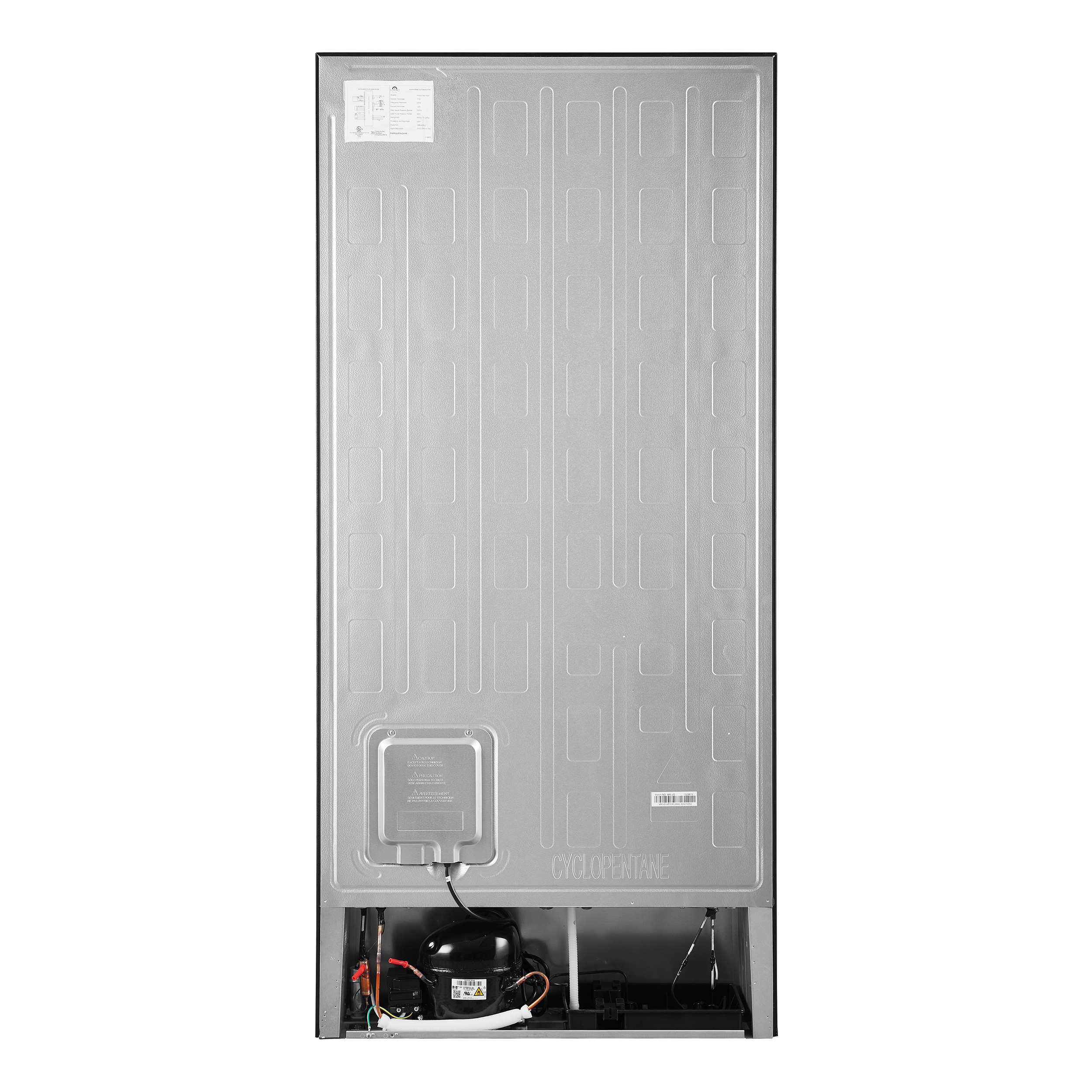 Refrigerador de fondo congelador de estilo italiano FORNO Milano Espresso de 17.2 pies cúbicos en color negro con certificación ENERGY STAR FFFFD1785-31BLK