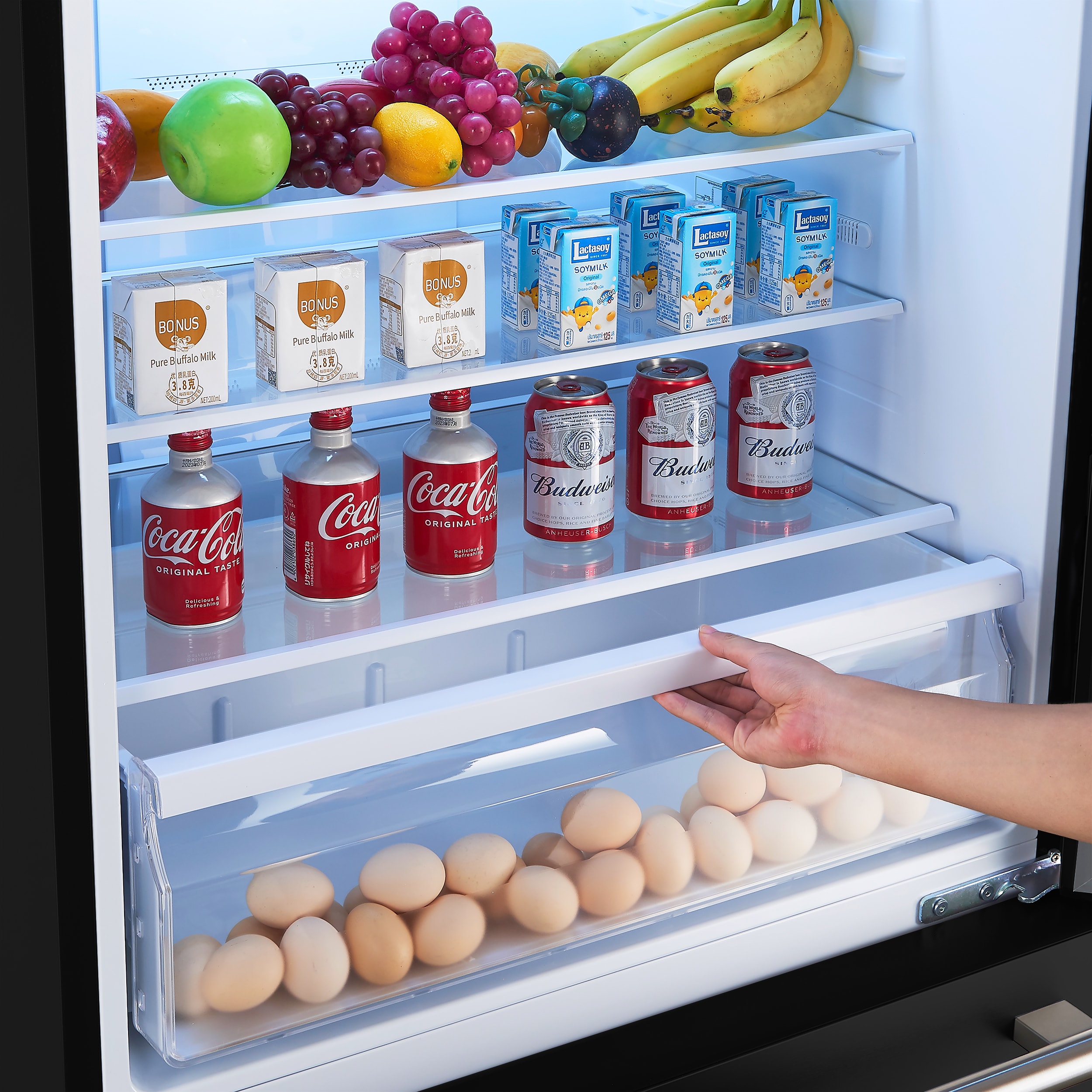 Refrigerador de fondo congelador de estilo italiano FORNO Milano Espresso de 17.2 pies cúbicos en color negro con certificación ENERGY STAR FFFFD1785-31BLK