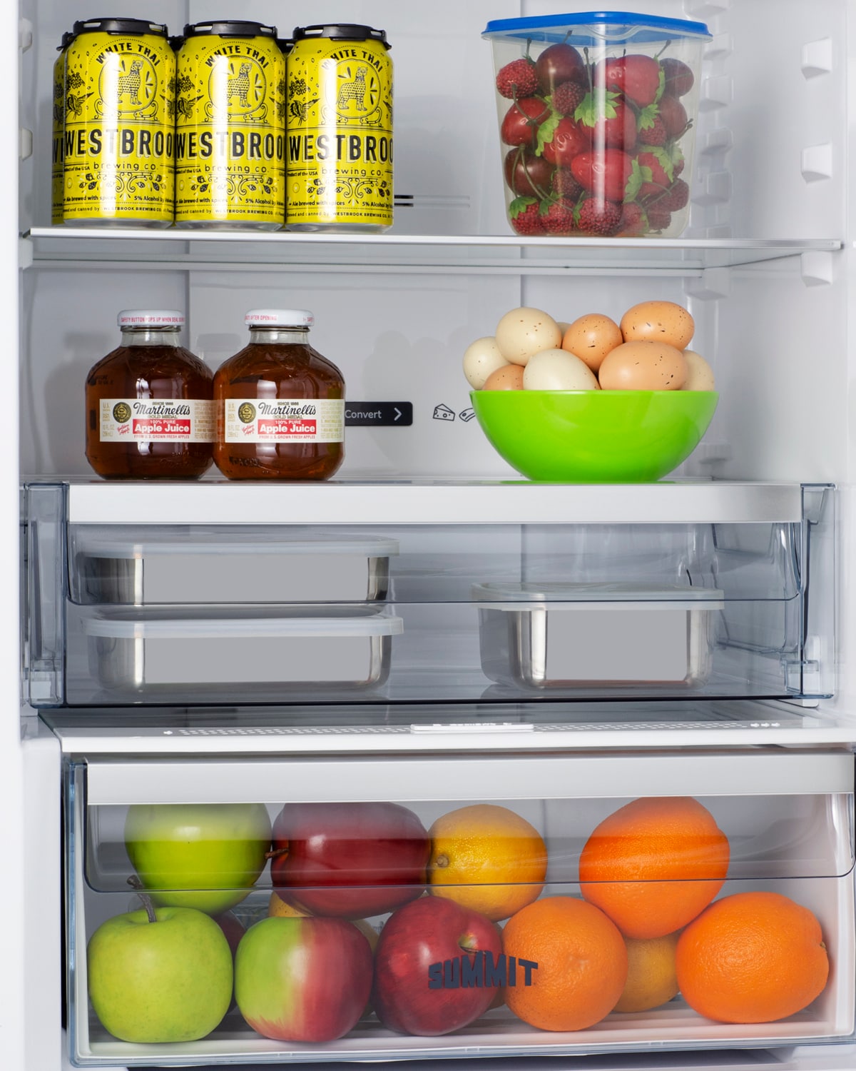 Refrigerador Summit de 11.7 pies cúbicos con congelador en la parte inferior y profundidad de mostrador, puertas de acero inoxidable y gabinete gris (certificado ENERGY STAR) FFBF181ES2LHD