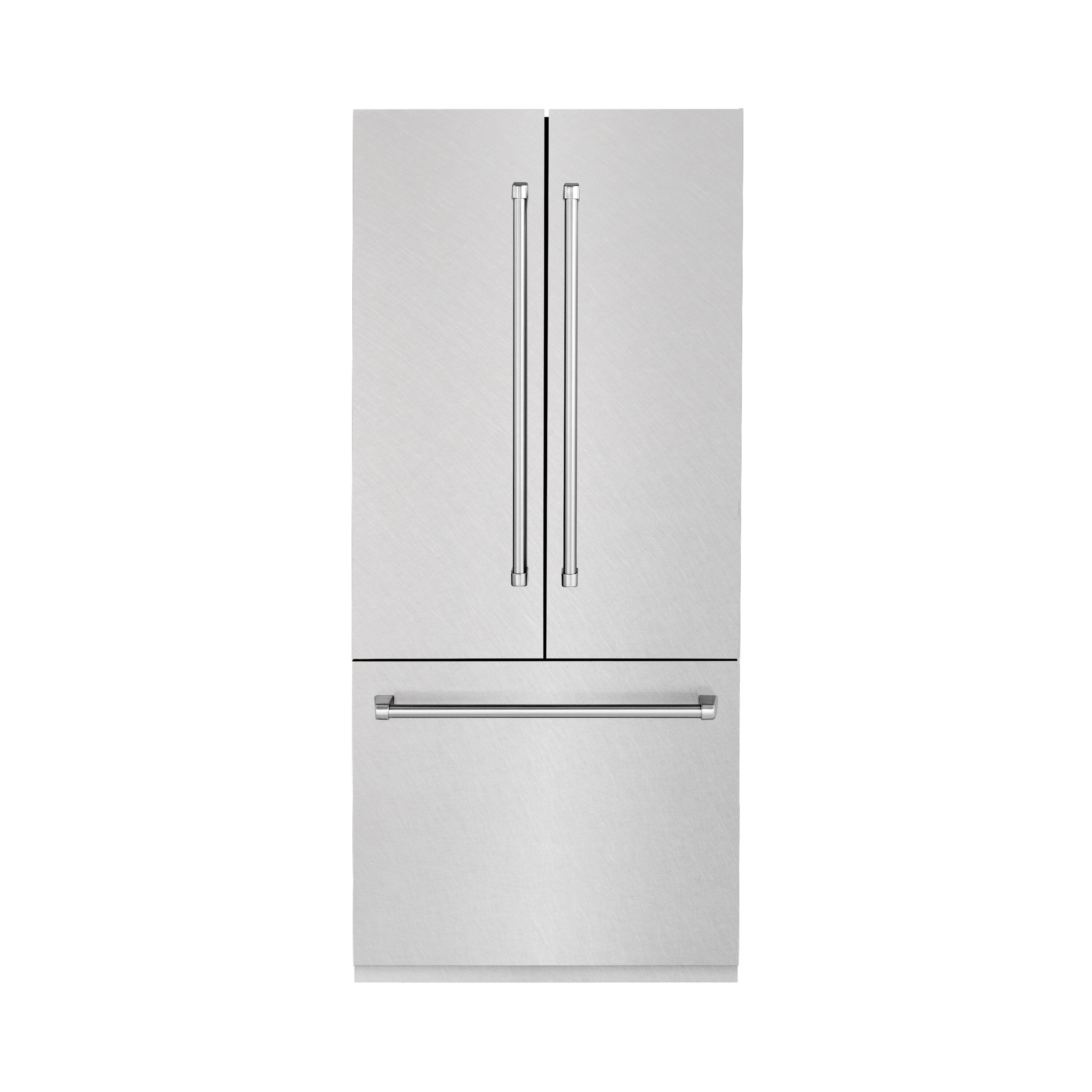 Refrigerador Empotrado con Congelador Inferior y Fabricador de Hielo de Acero Inoxidable Resistente a las Huellas Dactilares de 19.6 pies cúbicos de ZLINE KITCHEN & BATH, Certificado ENERGY STAR RBIV-SN-36
