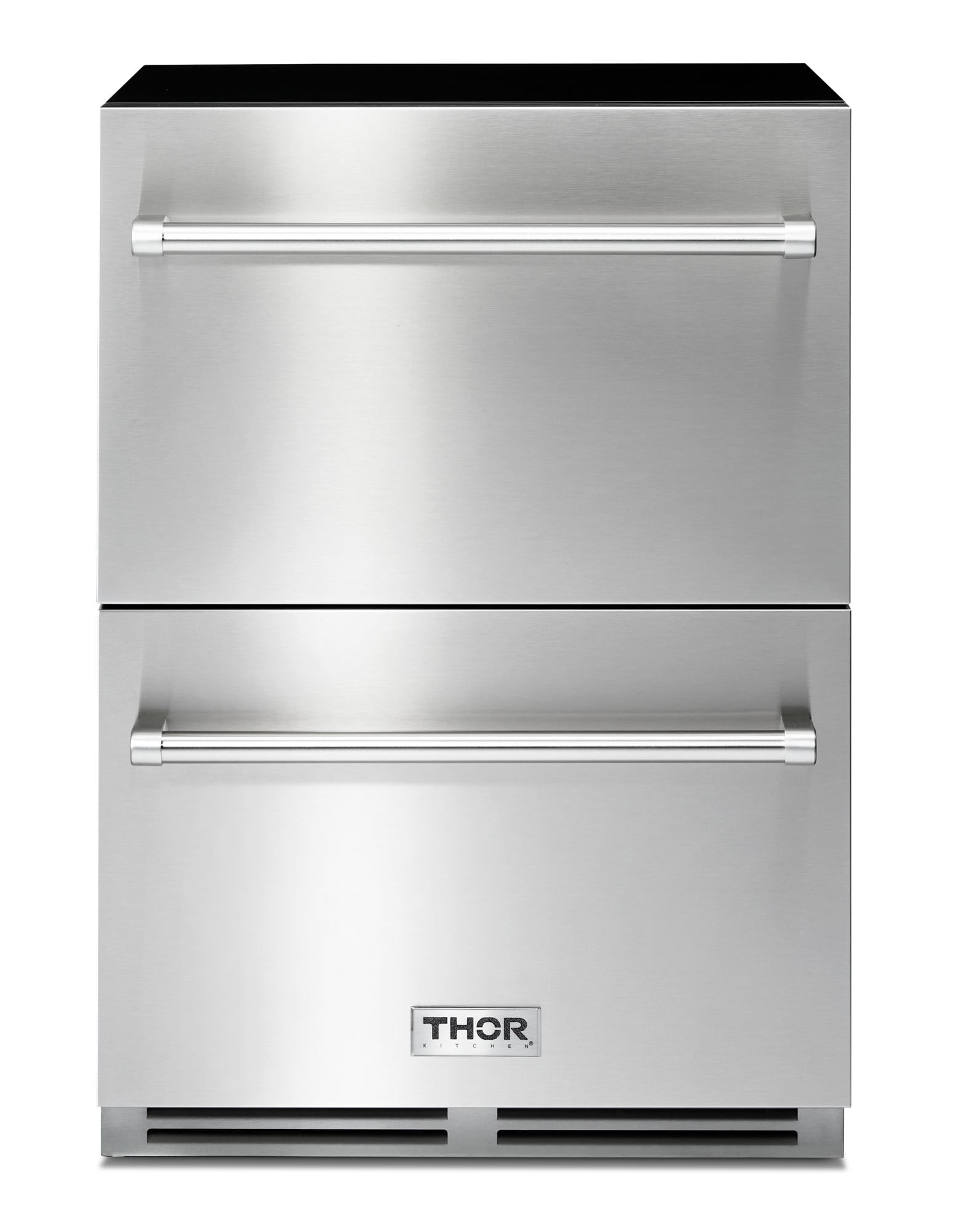 Refrigerador de cajón empotrable o de pie de 24 pulgadas con 2 cajones, de acero inoxidable