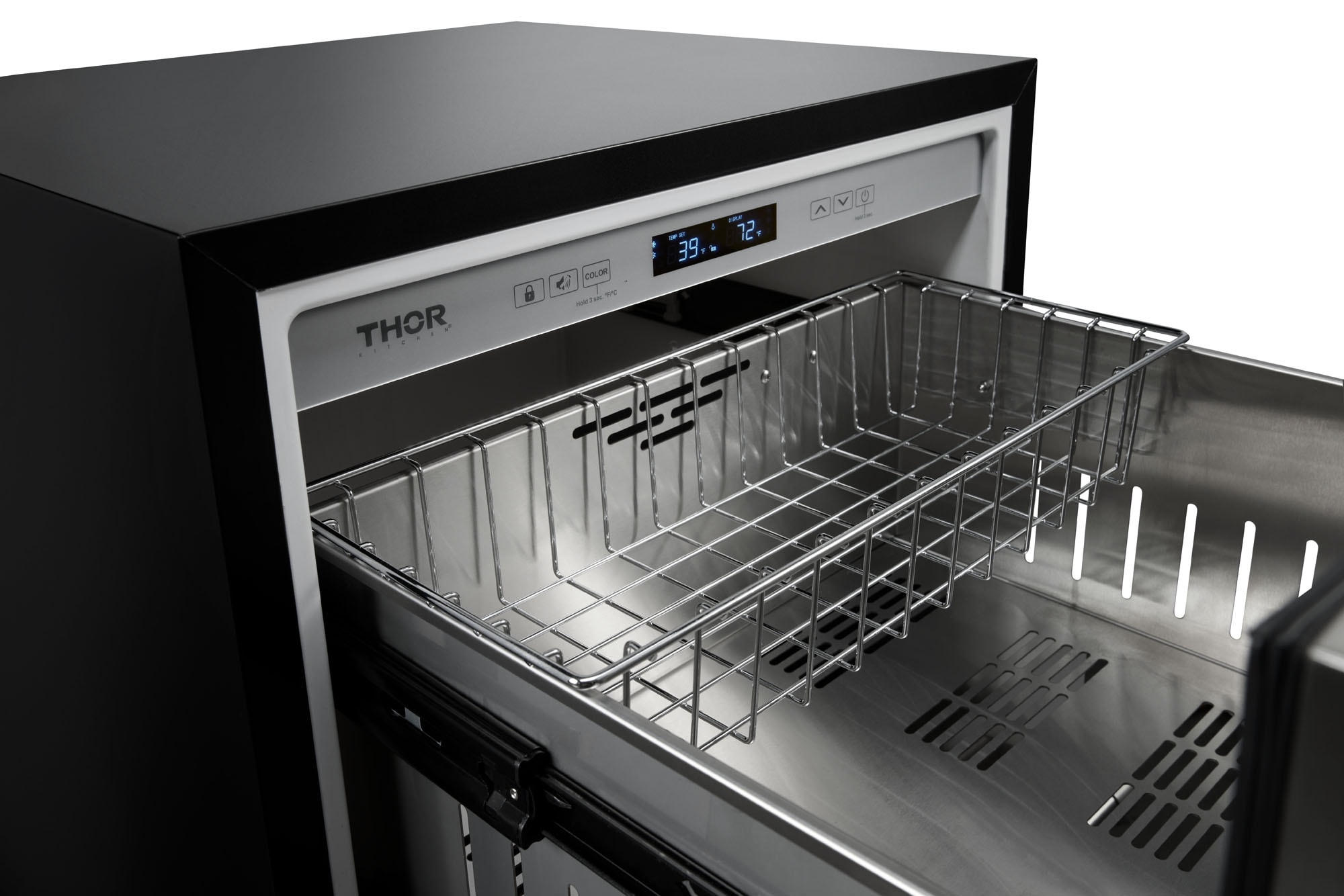 Refrigerador de cajón empotrable o de pie de 24 pulgadas con 2 cajones, de acero inoxidable