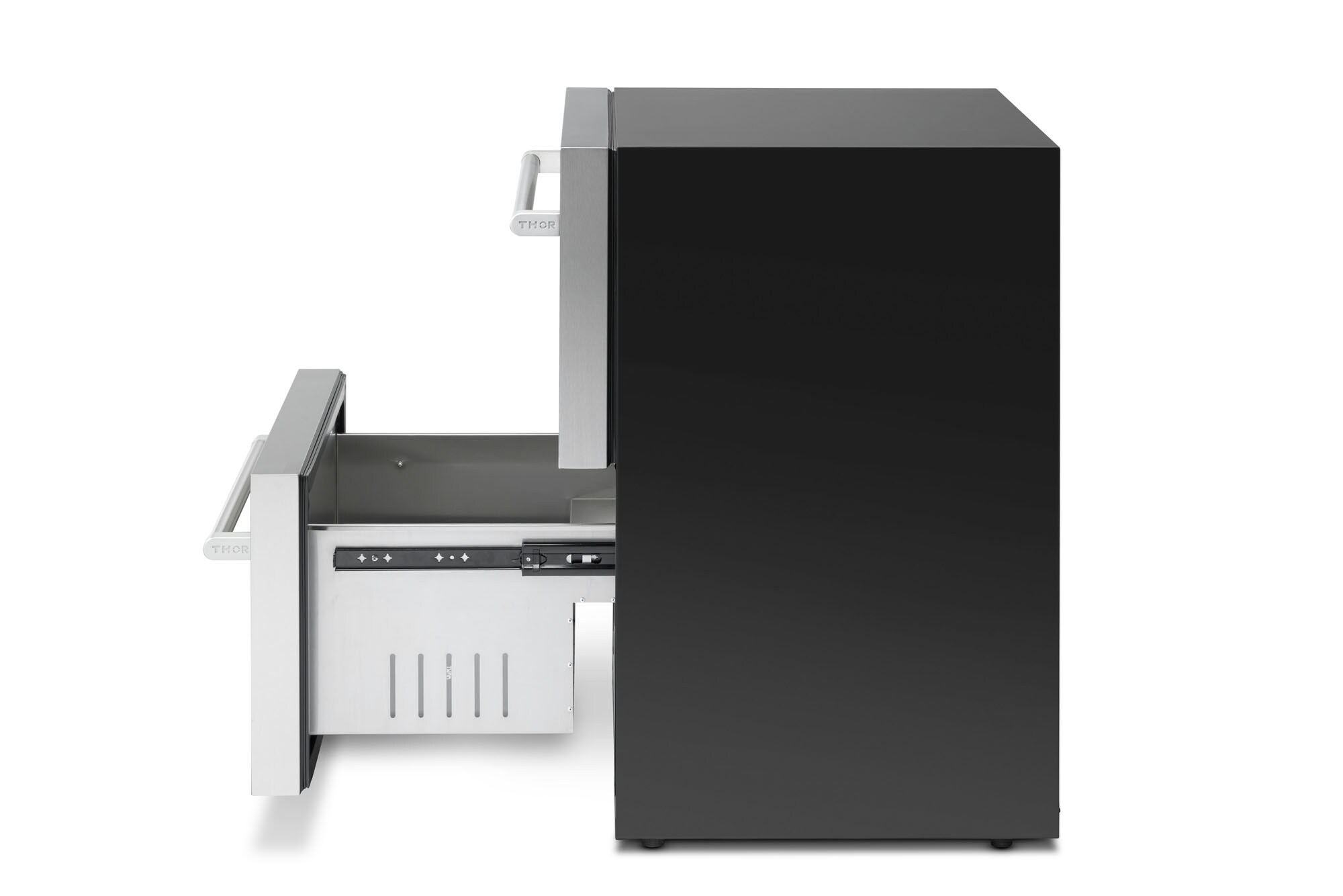 Refrigerador de cajón empotrable o de pie de 24 pulgadas con 2 cajones, de acero inoxidable