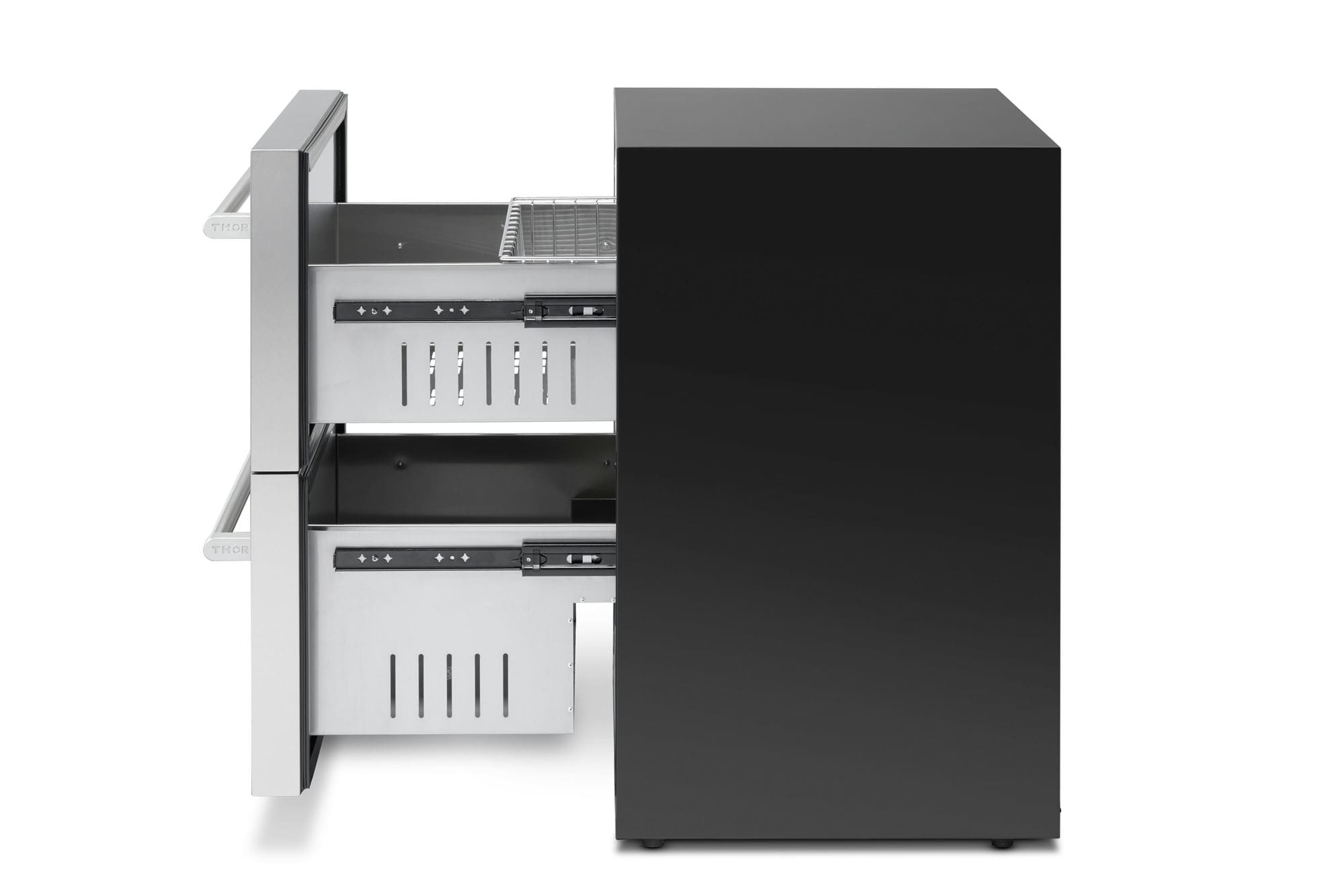 Refrigerador de cajón empotrable o de pie de 24 pulgadas con 2 cajones, de acero inoxidable