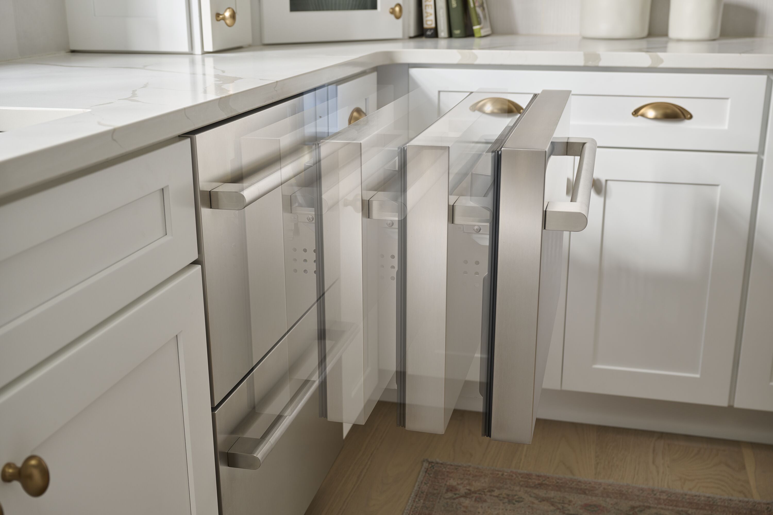 Refrigerador empotrado de 24 pulgadas de doble zona con 2 cajones Zephyr Presrv (Acero inoxidable)