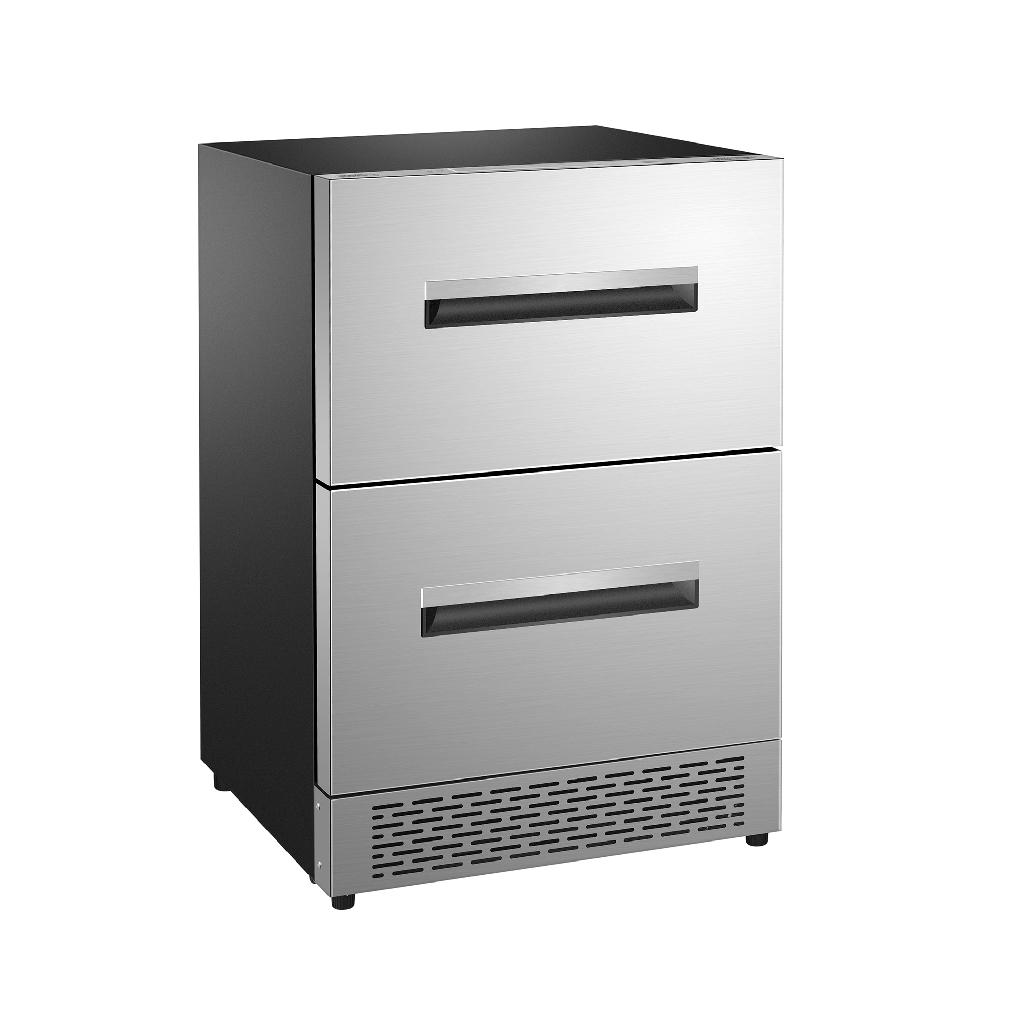 Refrigerador de cajón empotrable/autónomo de 24 pulgadas con 2 cajones, acero inoxidable