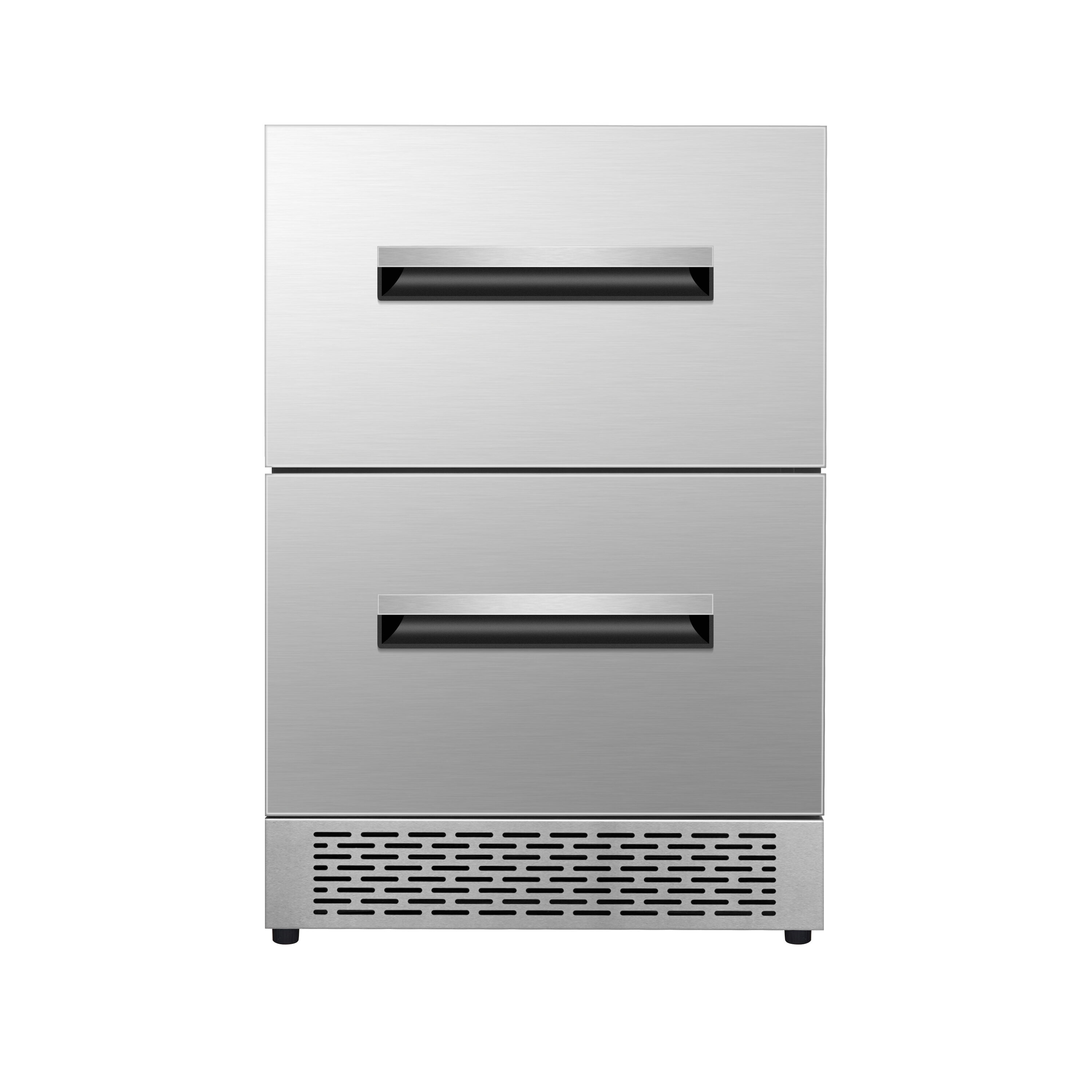 Refrigerador de cajón empotrable/autónomo de 24 pulgadas con 2 cajones, acero inoxidable