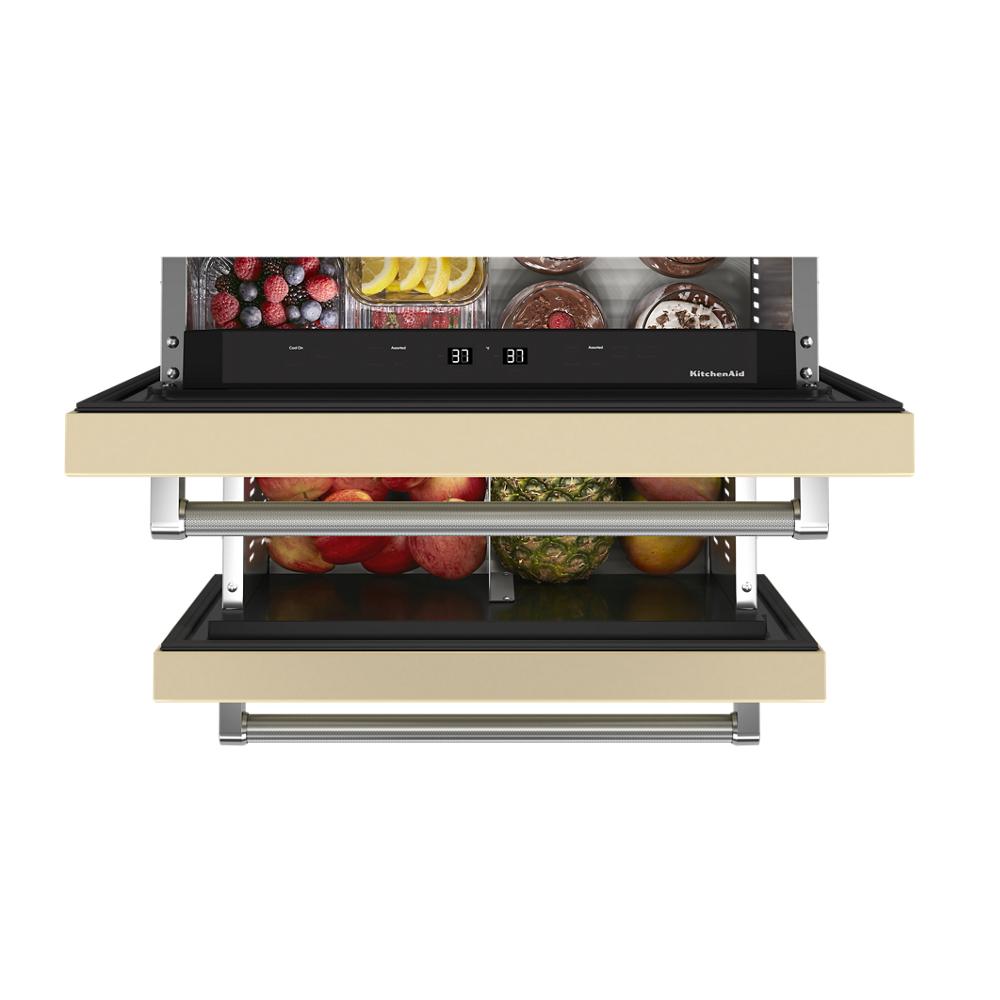 Refrigerador empotrado de dos cajones de 24 pulgadas de KitchenAid (listo para colocar panel) KUDR204KPA