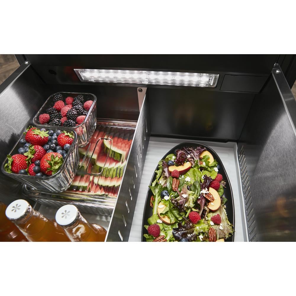 Refrigerador empotrado de 24 pulgadas con 2 cajones de KitchenAid (acero inoxidable)