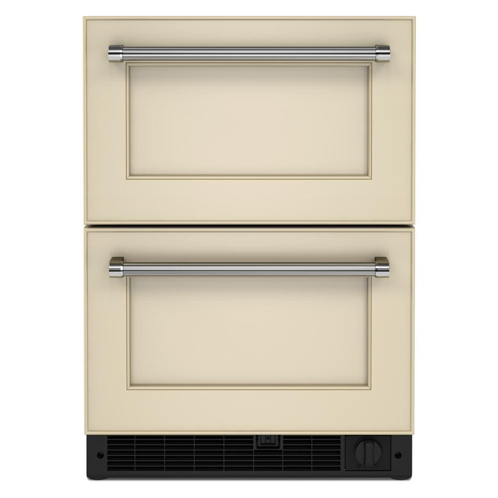 Refrigerador empotrable de 24 pulgadas con 2 cajones de KitchenAid (Listo para panel) KUDF204KPA