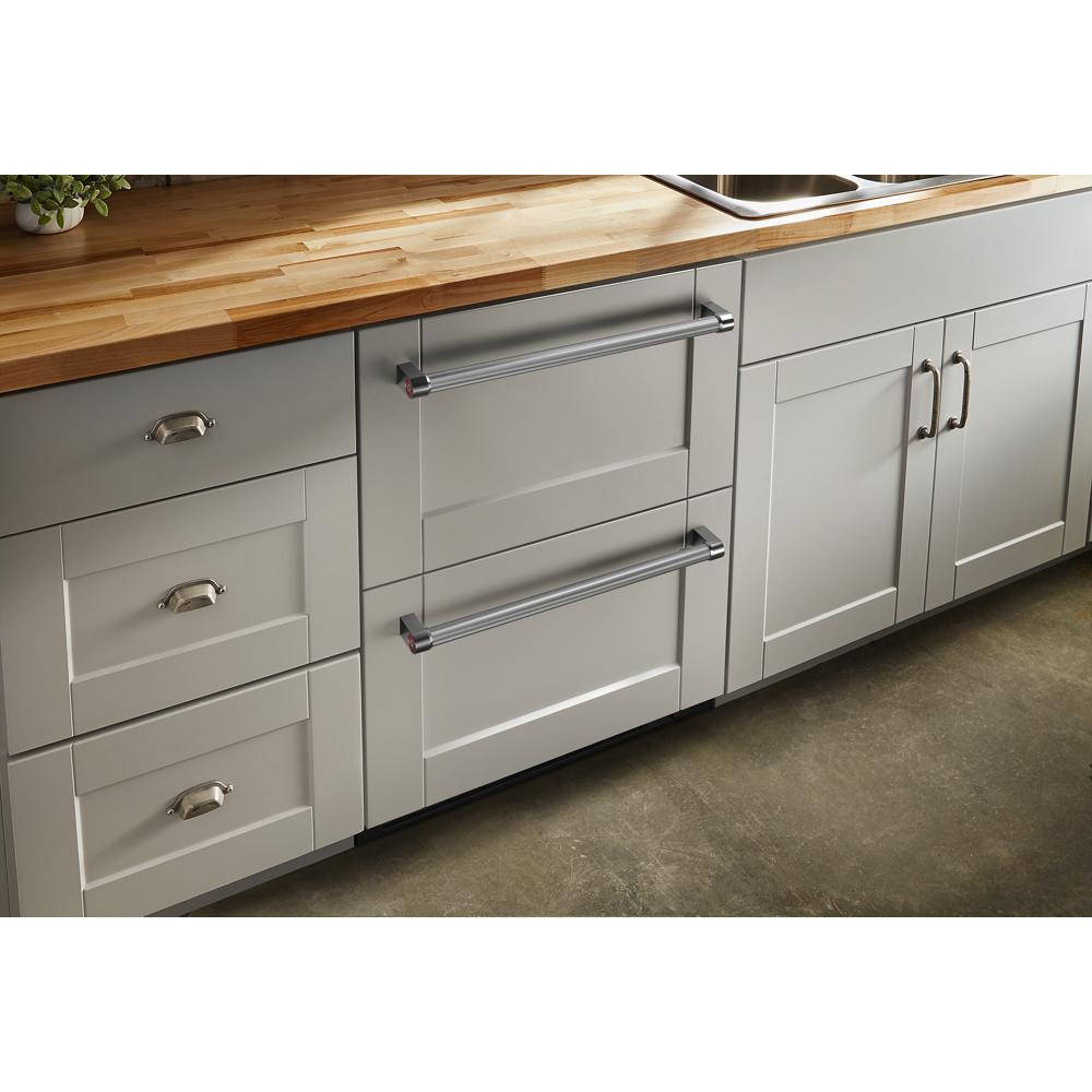 Refrigerador empotrable de 24 pulgadas con 2 cajones de KitchenAid (Listo para panel) KUDF204KPA
