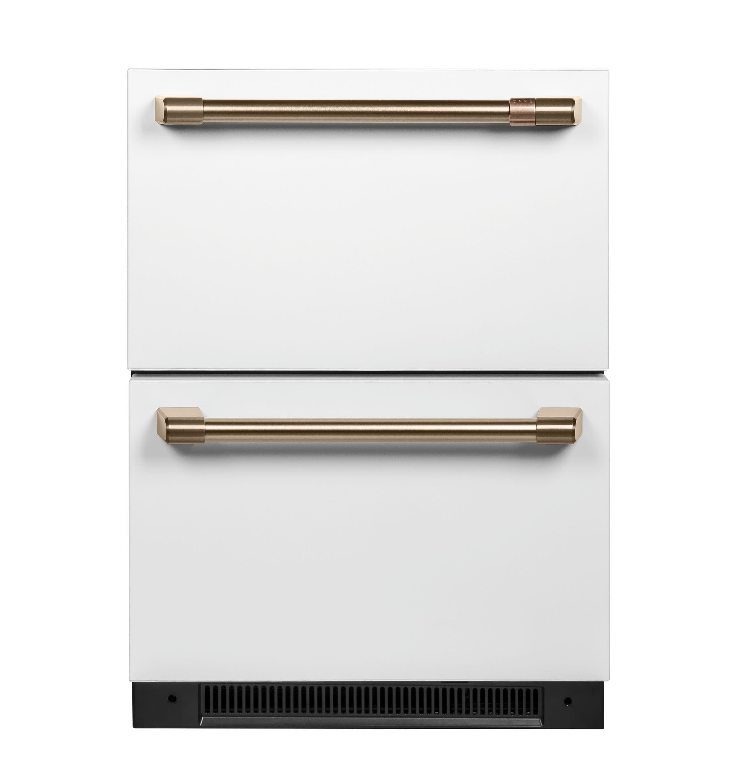 Refrigerador de cajones empotrable o independiente de 24 pulgadas con 2 cajones (blanco mate)