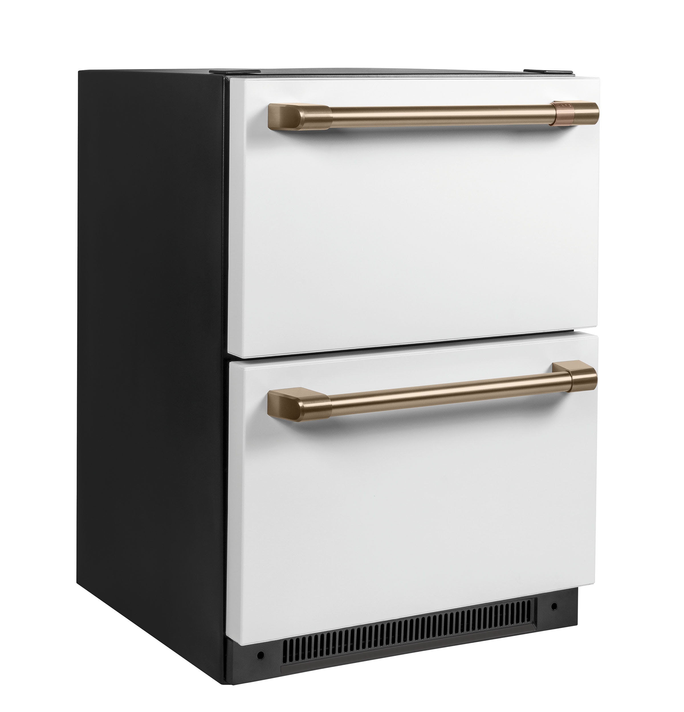 Refrigerador de cajones empotrable o independiente de 24 pulgadas con 2 cajones (blanco mate)