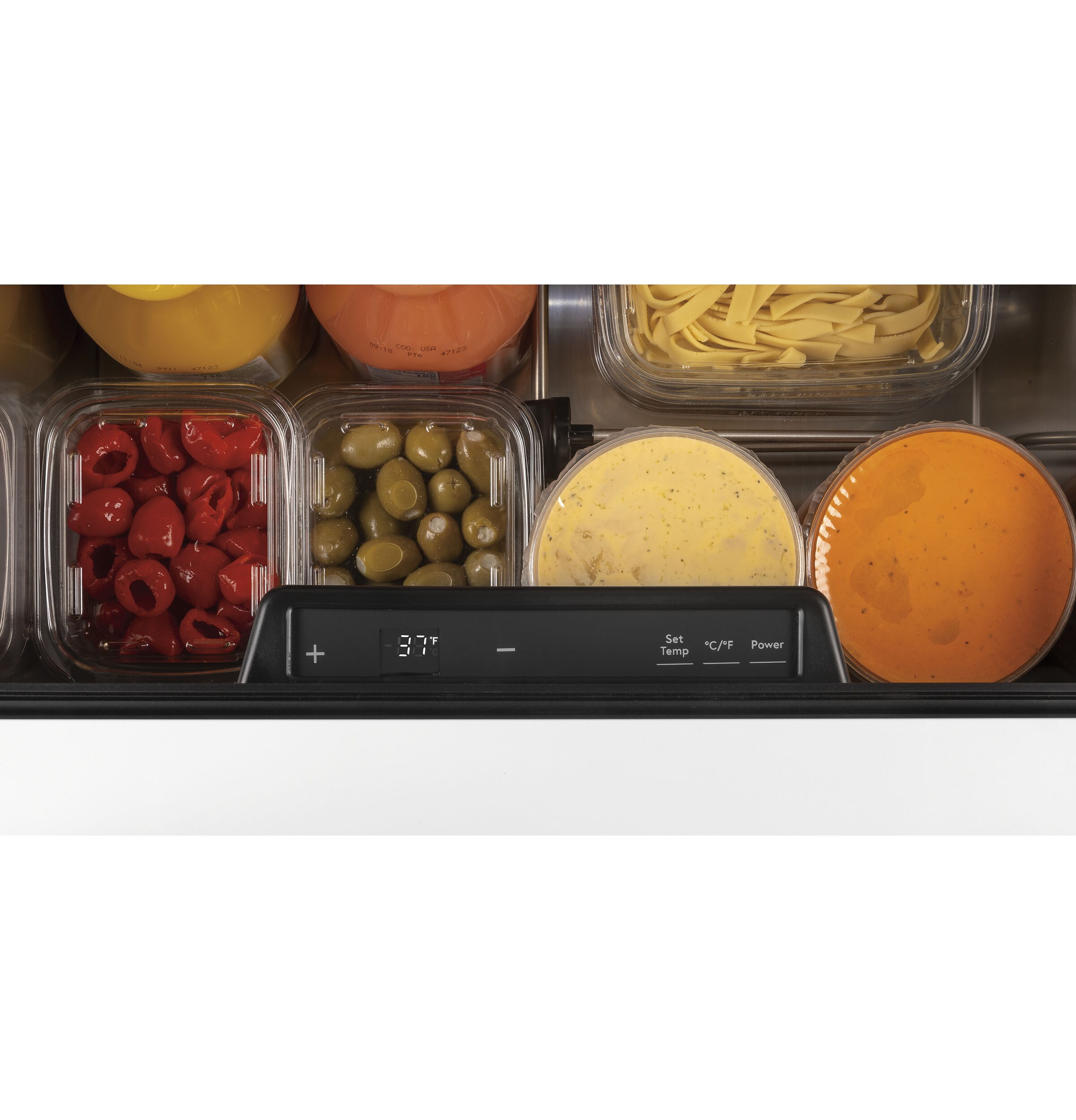 Refrigerador de cajones empotrable o independiente de 24 pulgadas con 2 cajones (blanco mate)