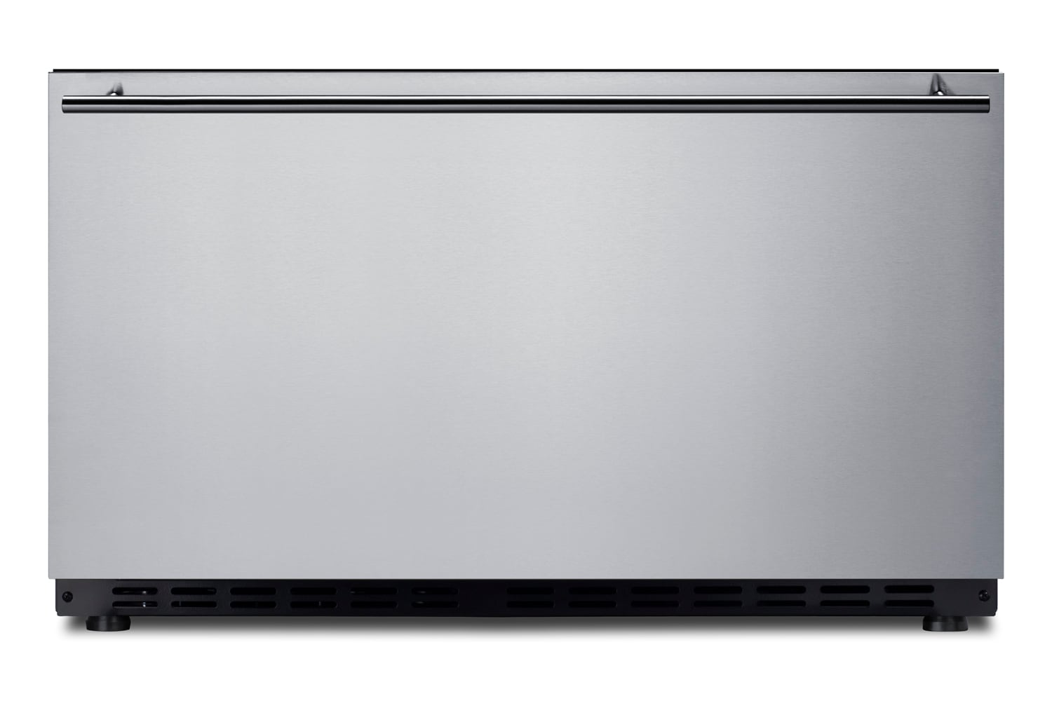 Refrigerador Cajón Empotrable/Independiente de 30 pulgadas de Summit Appliance (Frente de acero inoxidable listo para panel/cuerpo negro) SDR30